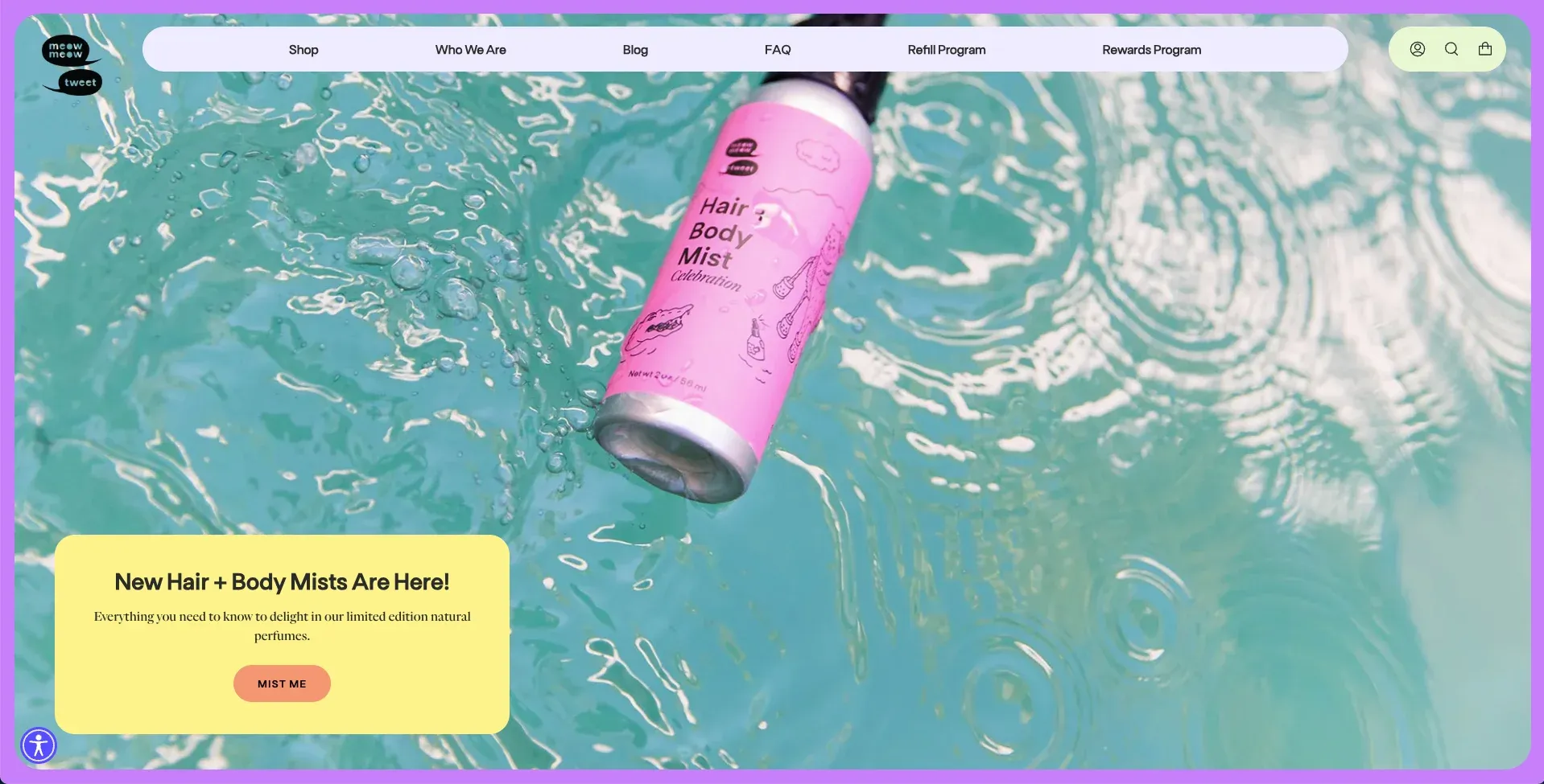 ecommerce website design store meow meow tweet