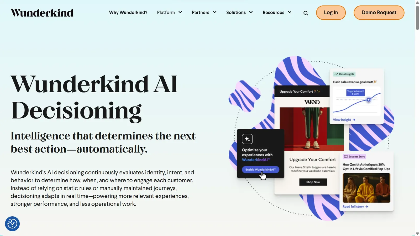 Wunderkind AI Decisioning page