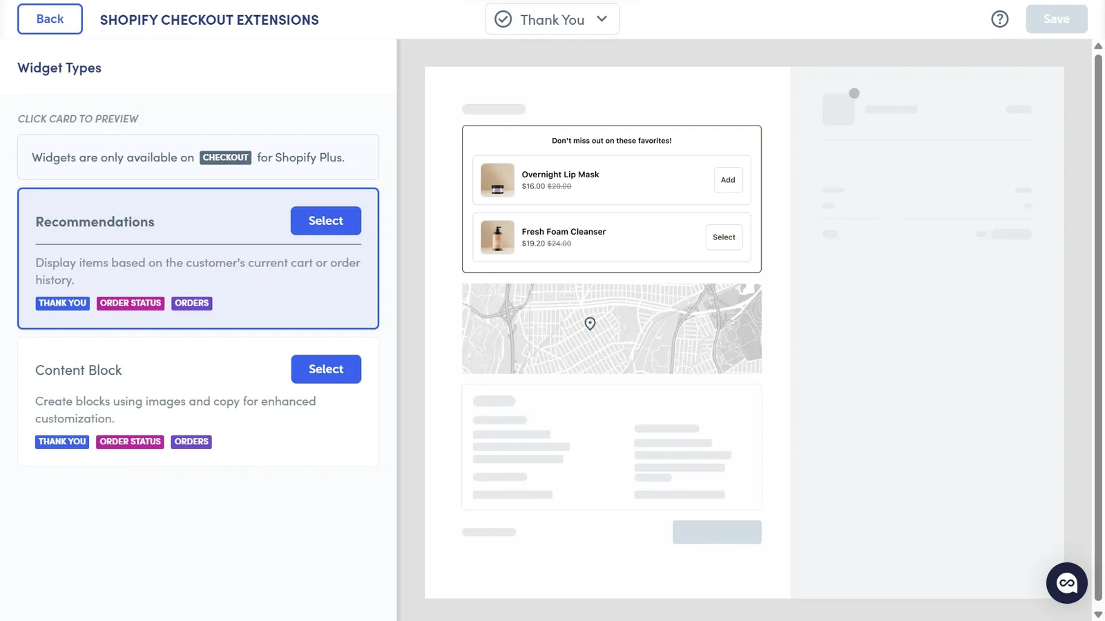 Rebuy checkout extension setup for Shopify Plus stores