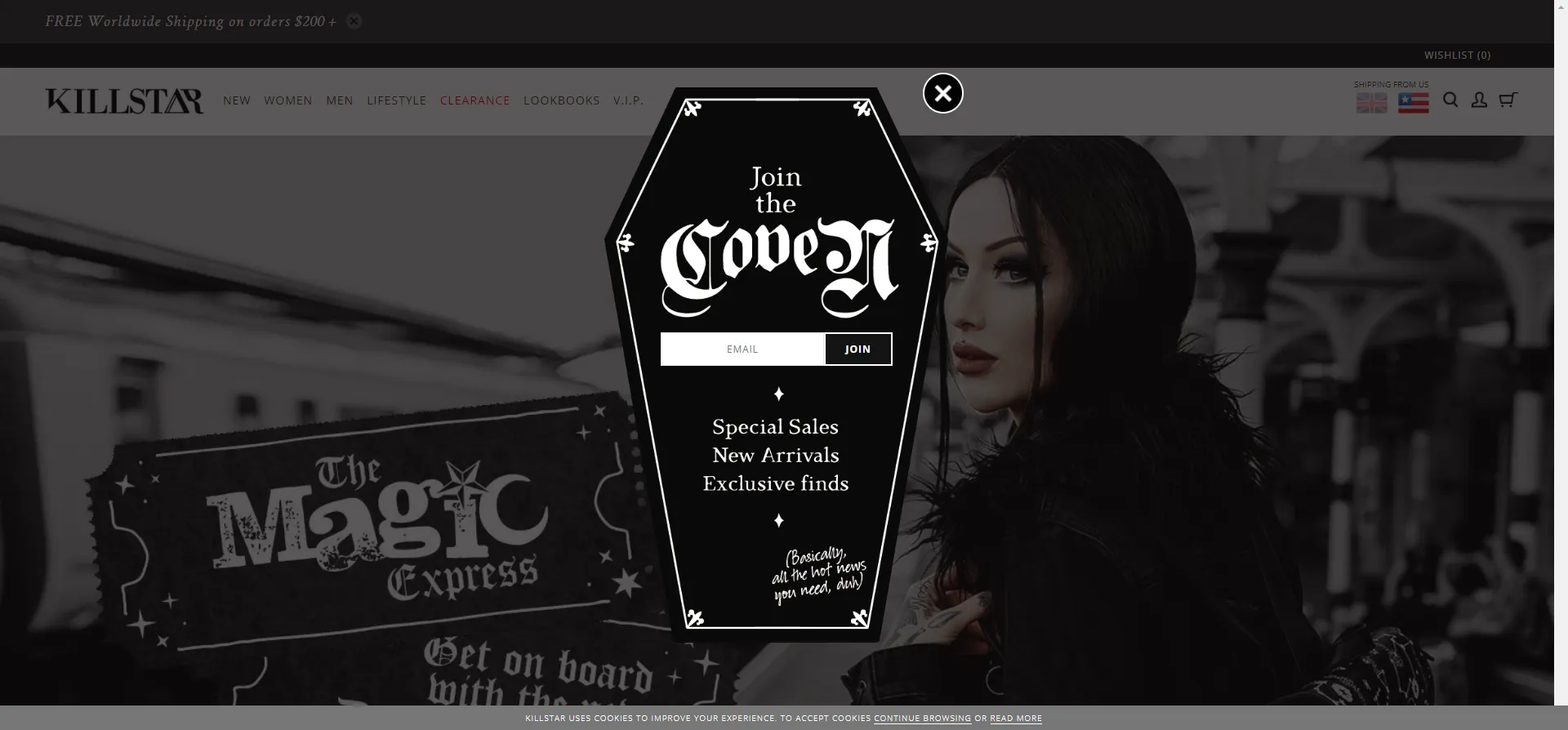Example of visual overlay in a coffin shape