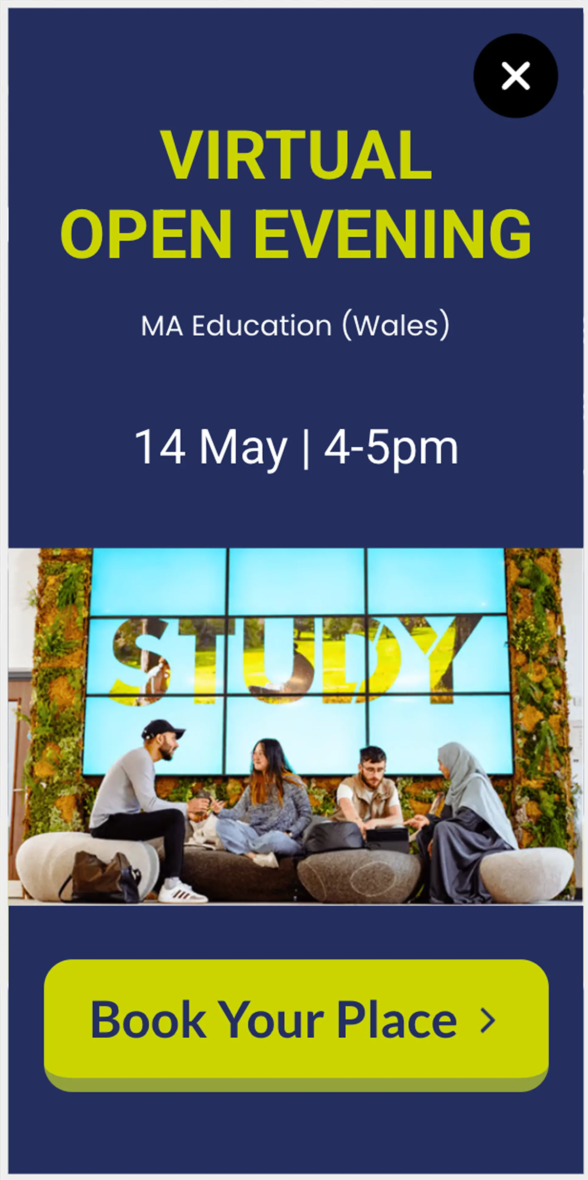 Swansea University open day campaign