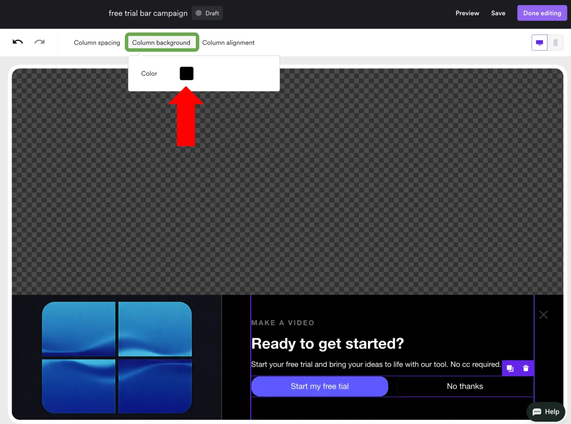 adjusting background for bar