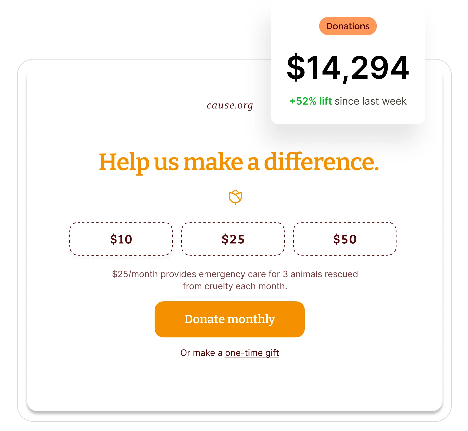 Wisepops for nonprofits