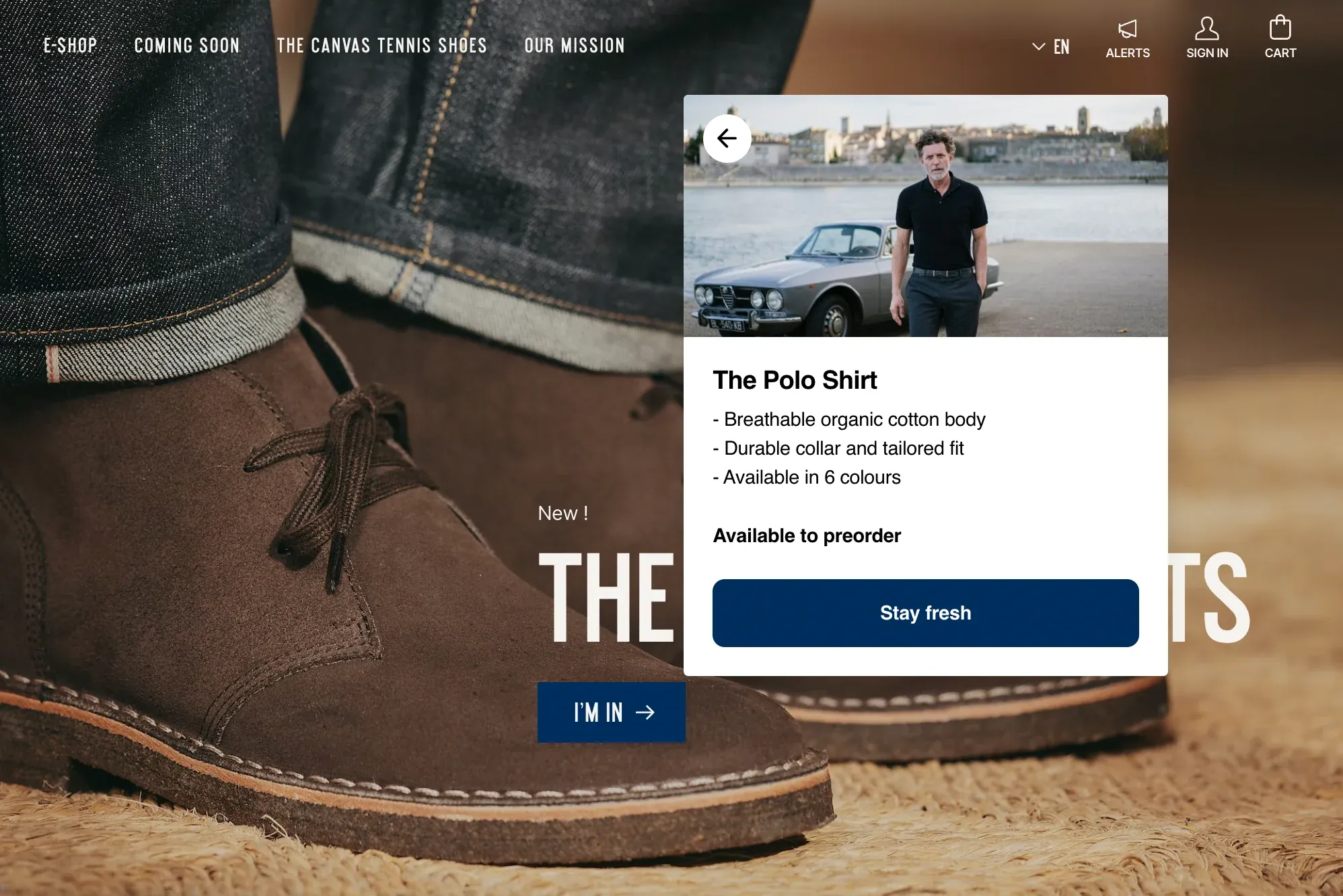 ecommerce pre-order onsite notifications