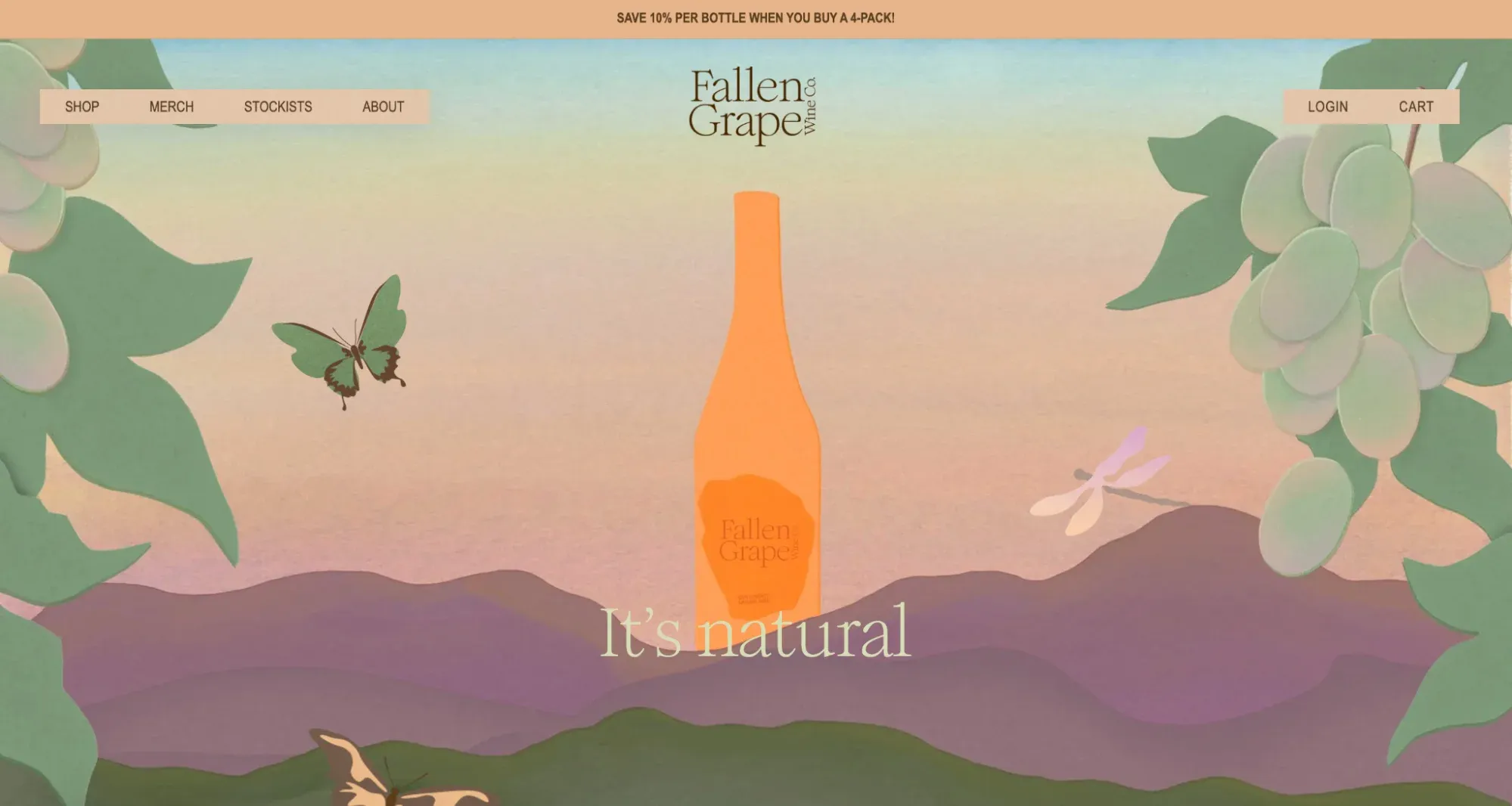 ecommerce website design fallen grape