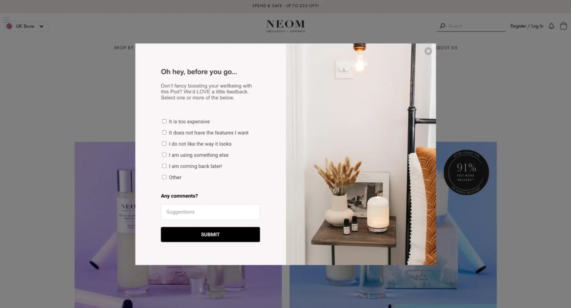 feedback form on website