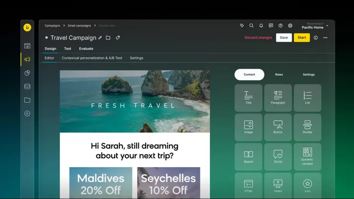 Bloomreach platform interface