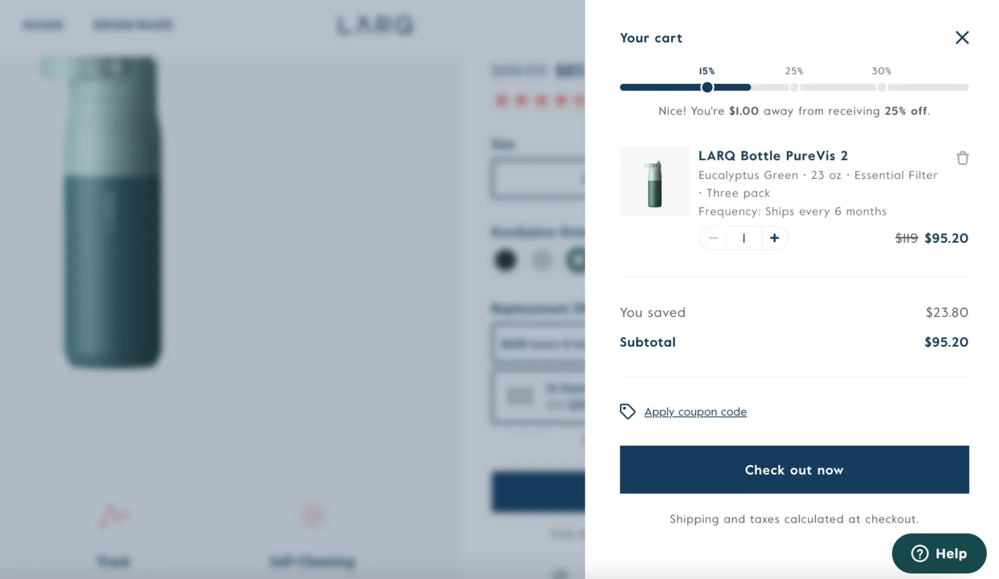 free shipping threshold bar