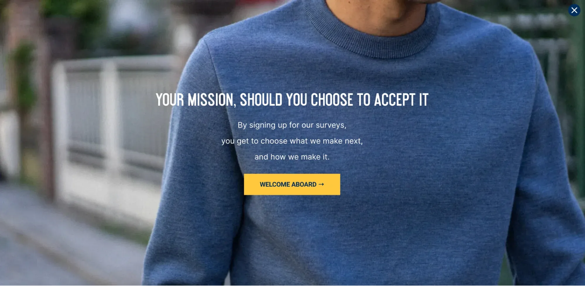 survey popup