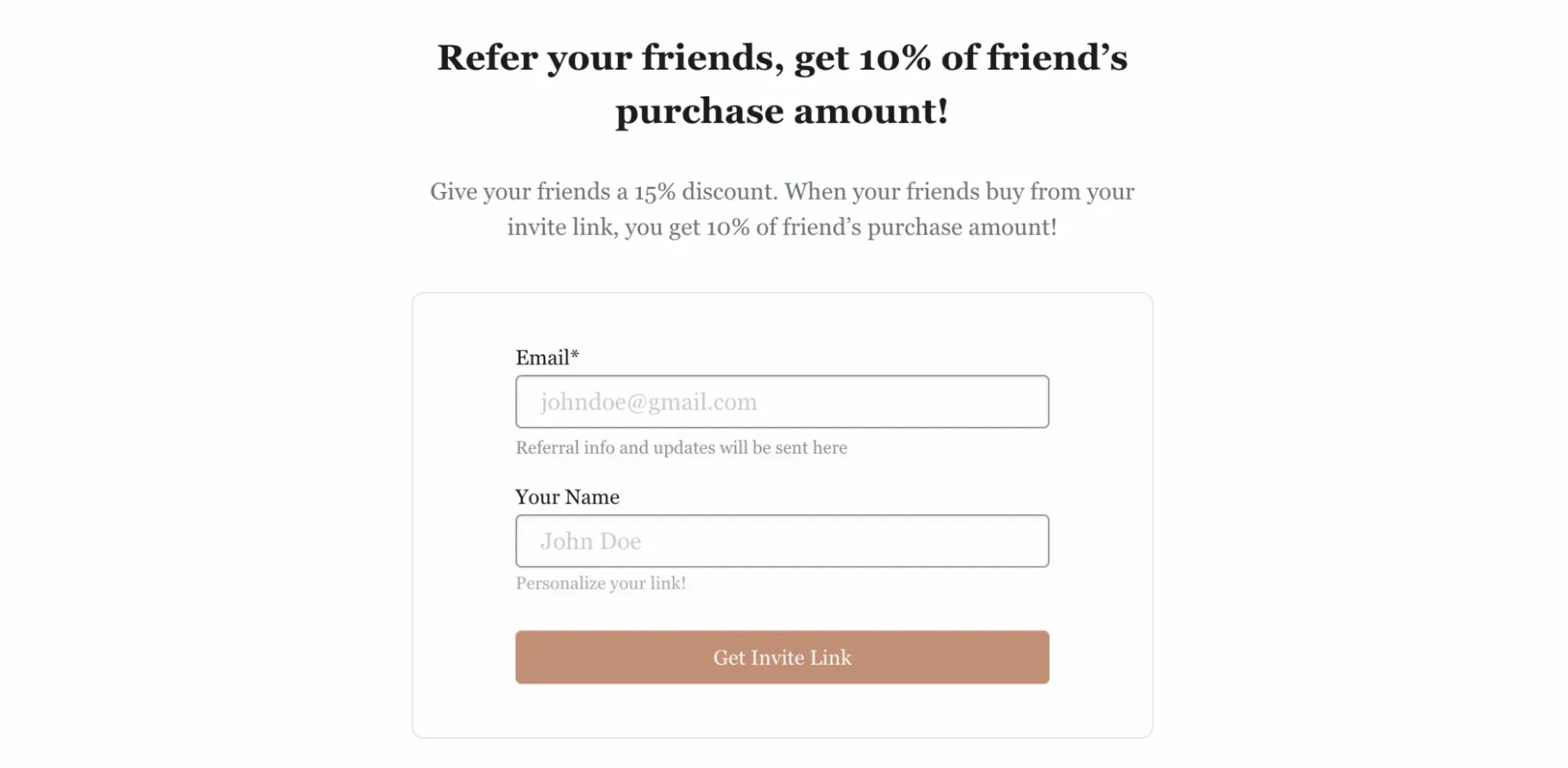 referral program form