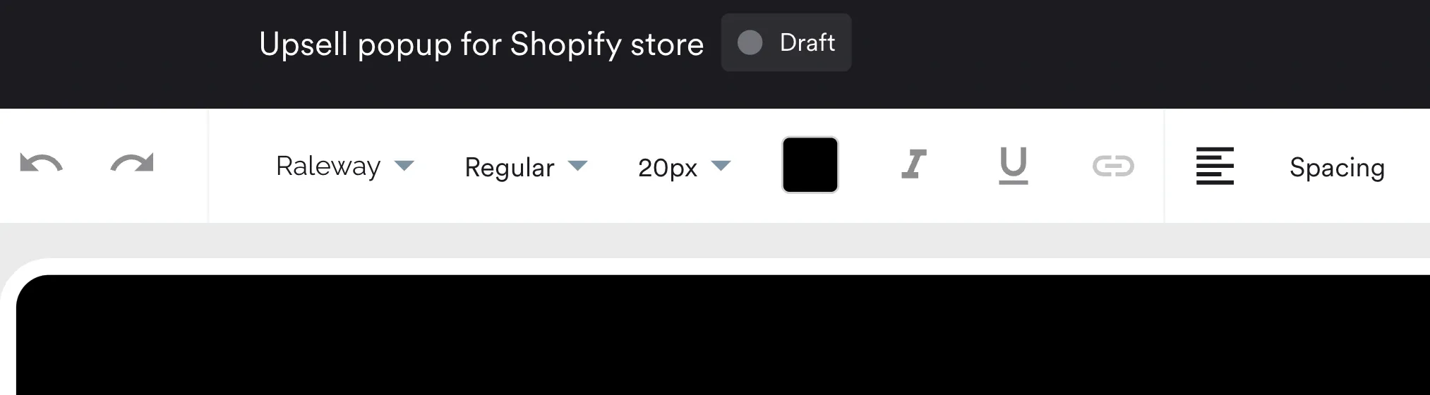 personalization menu
