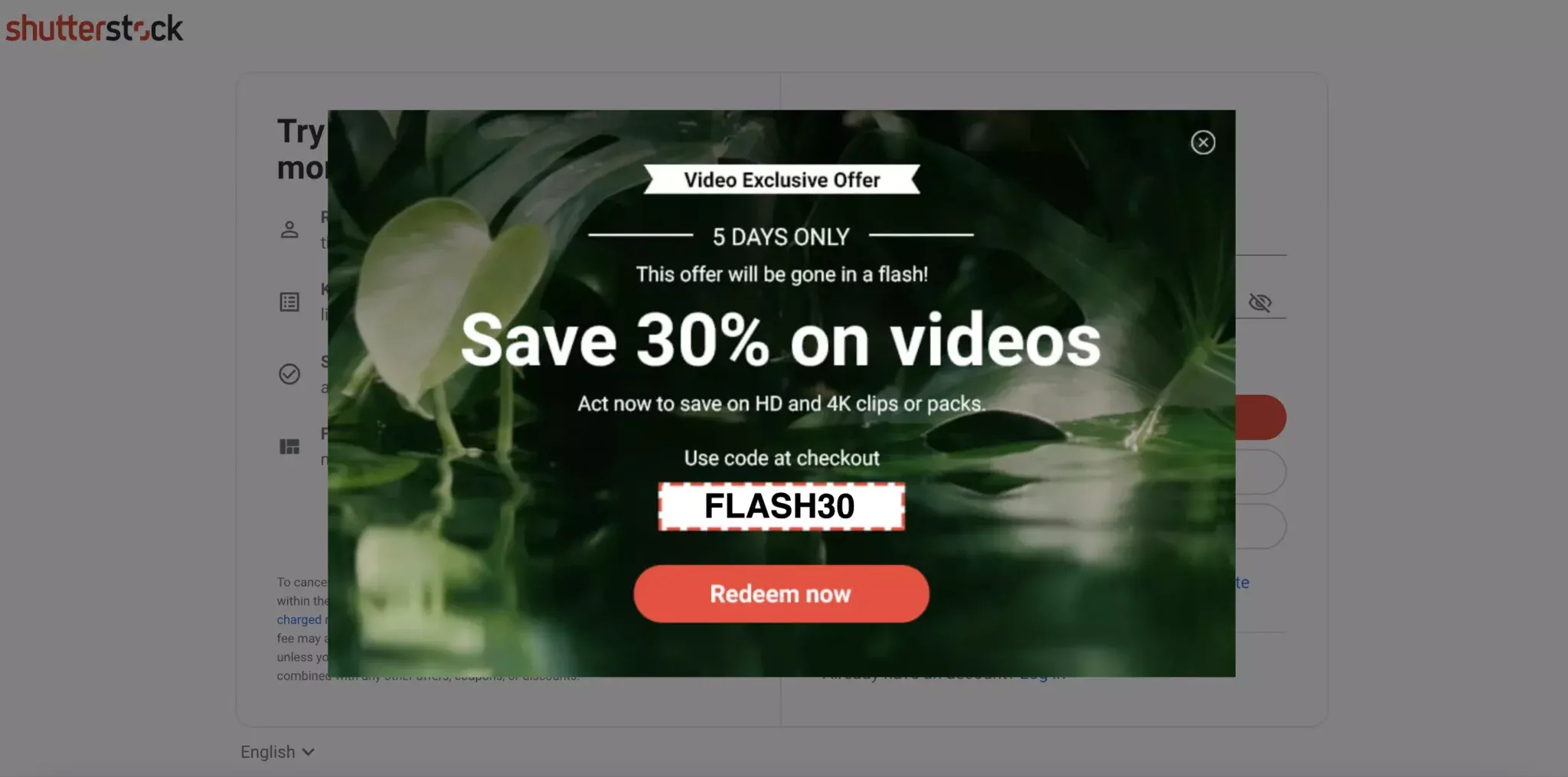 product category discount popup