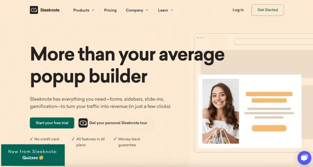Sleeknote popup platform