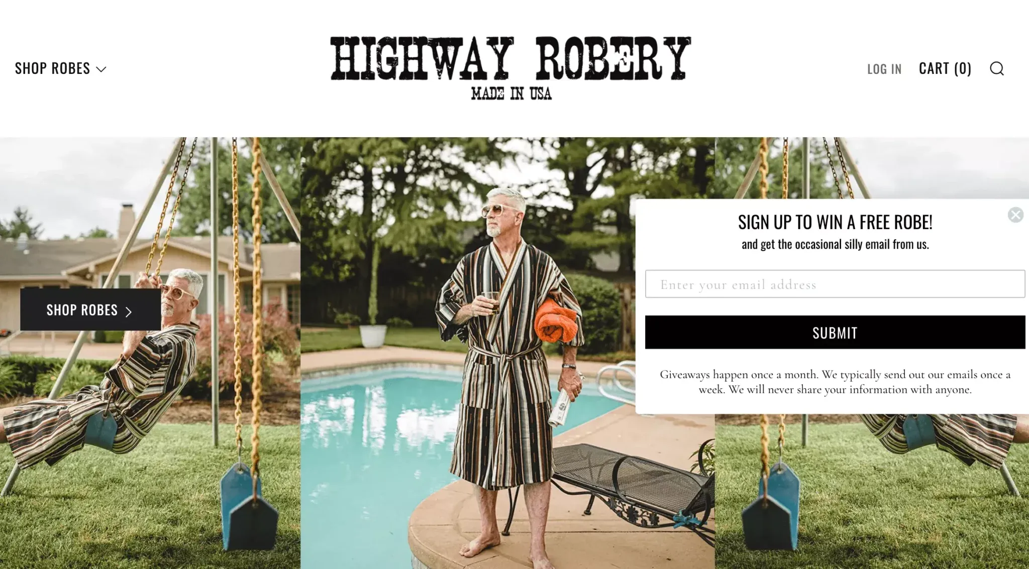  website email popup window