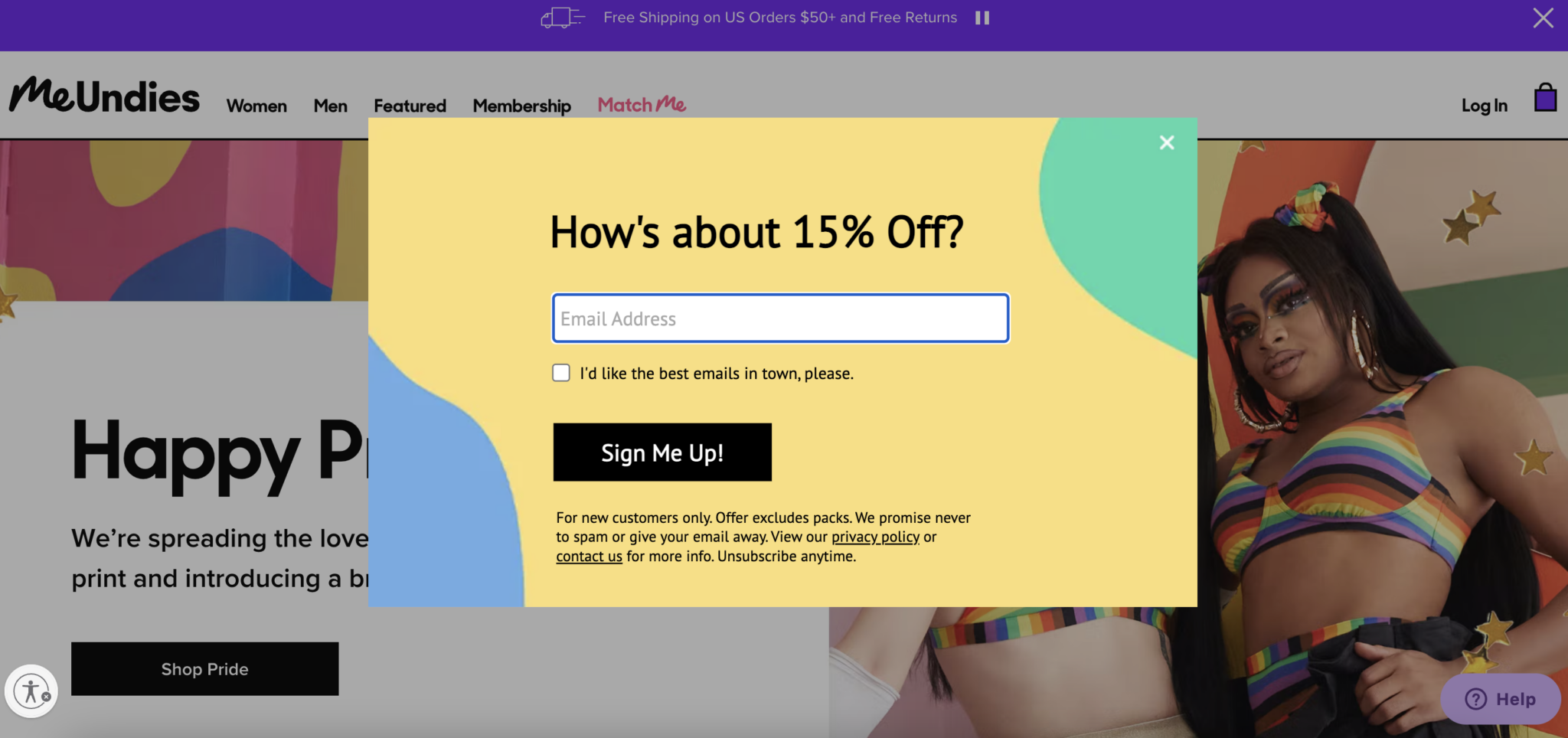 cool popup design example