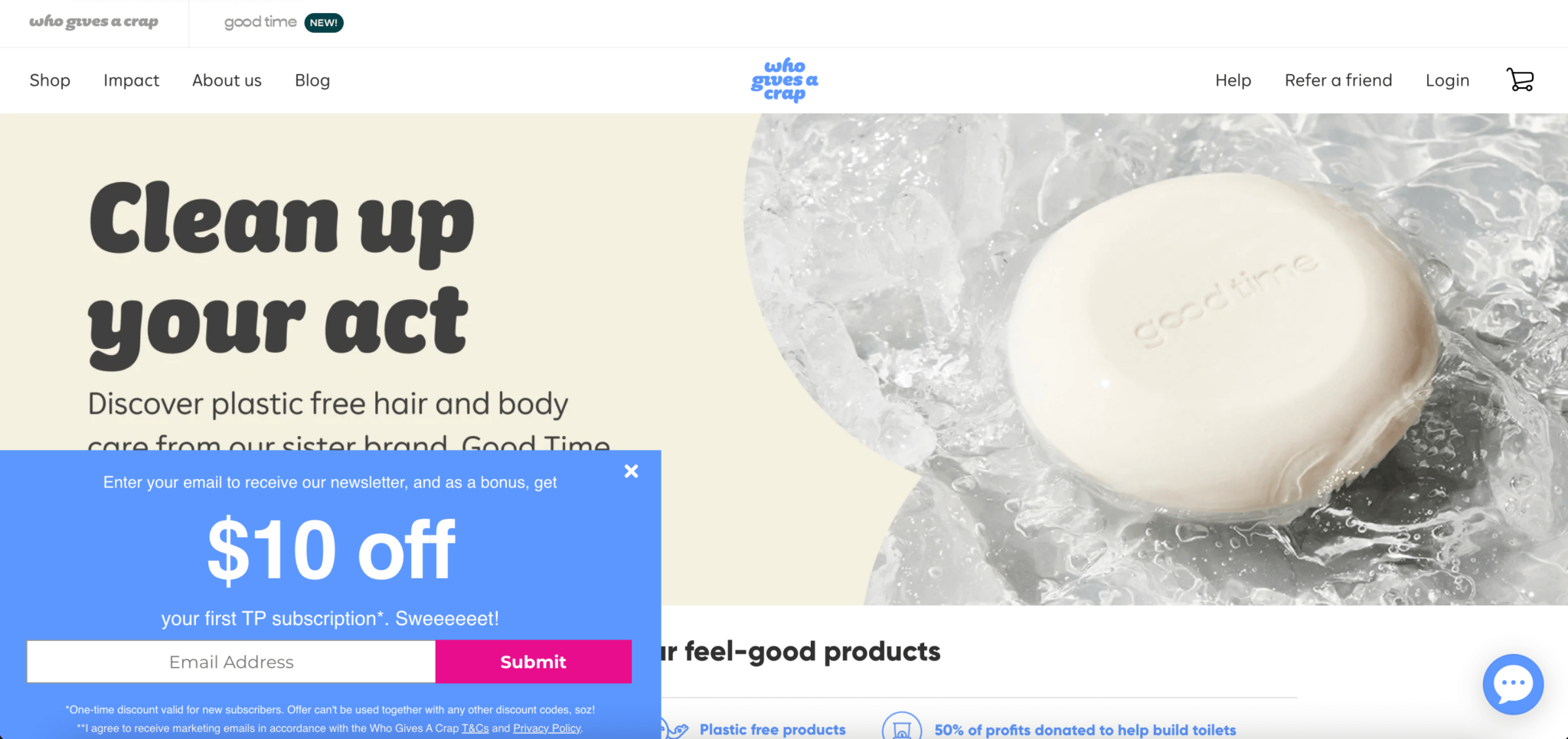 small popup design example