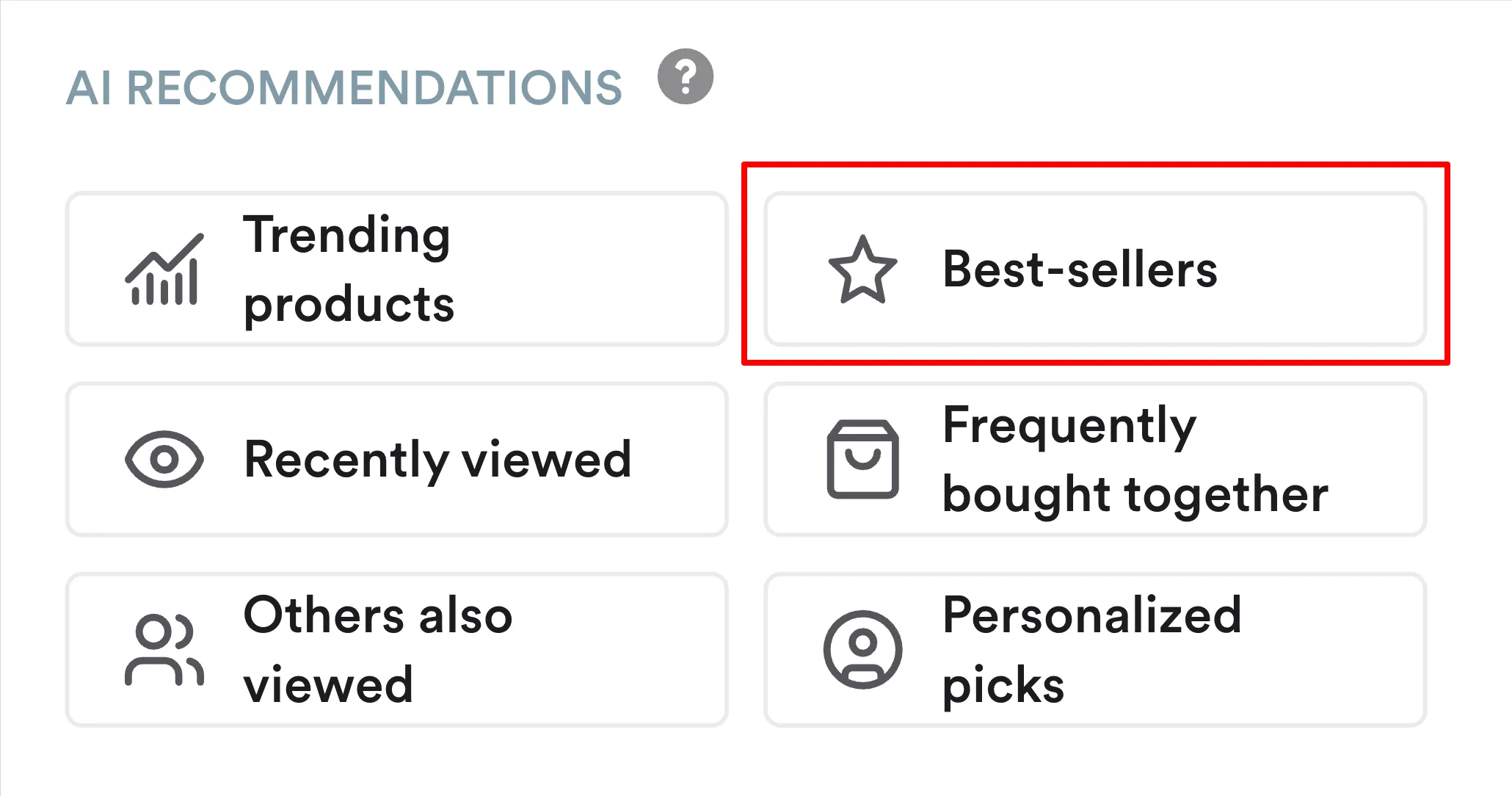 choosing recommendations category