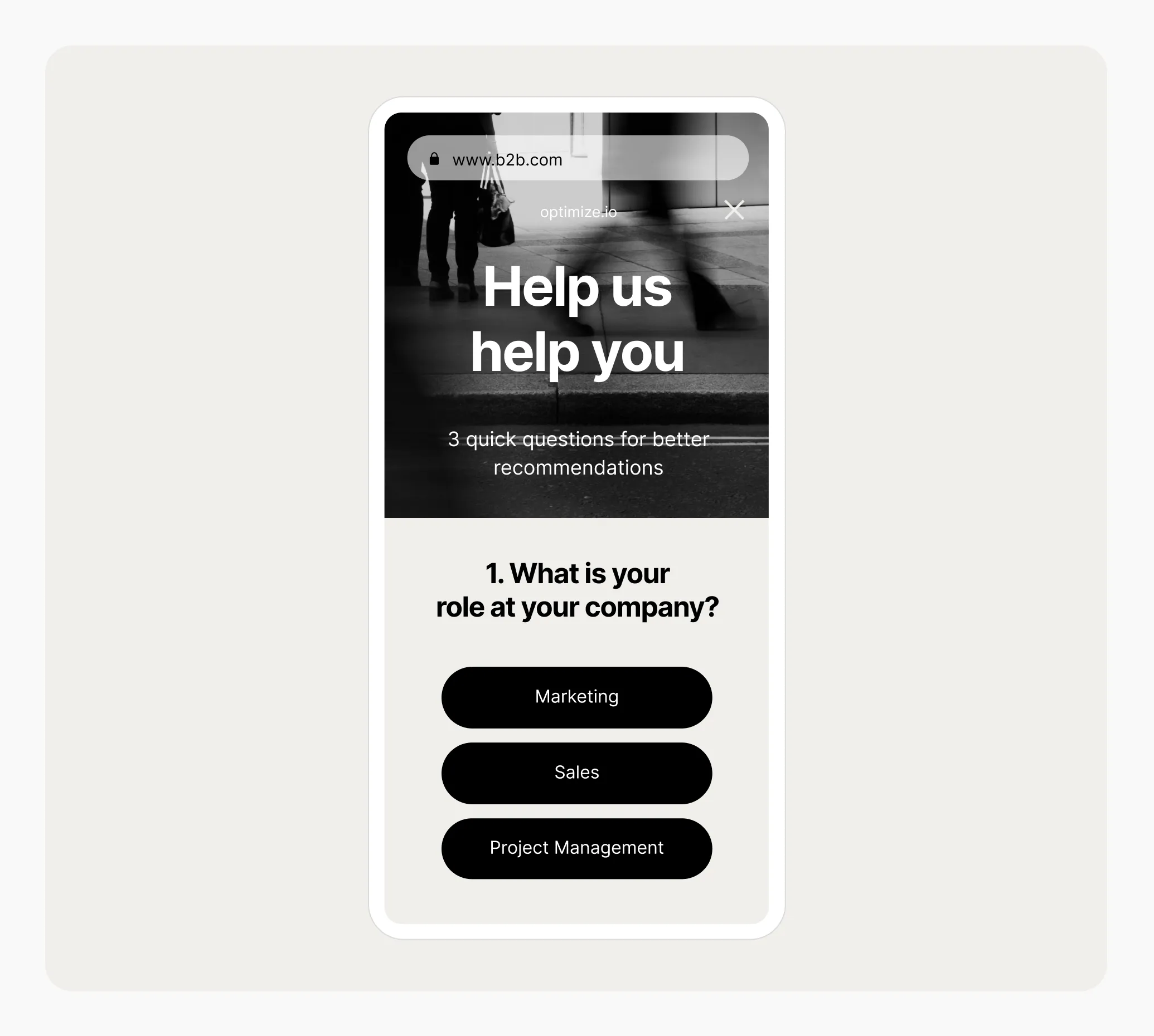 Pre-purchase research survey