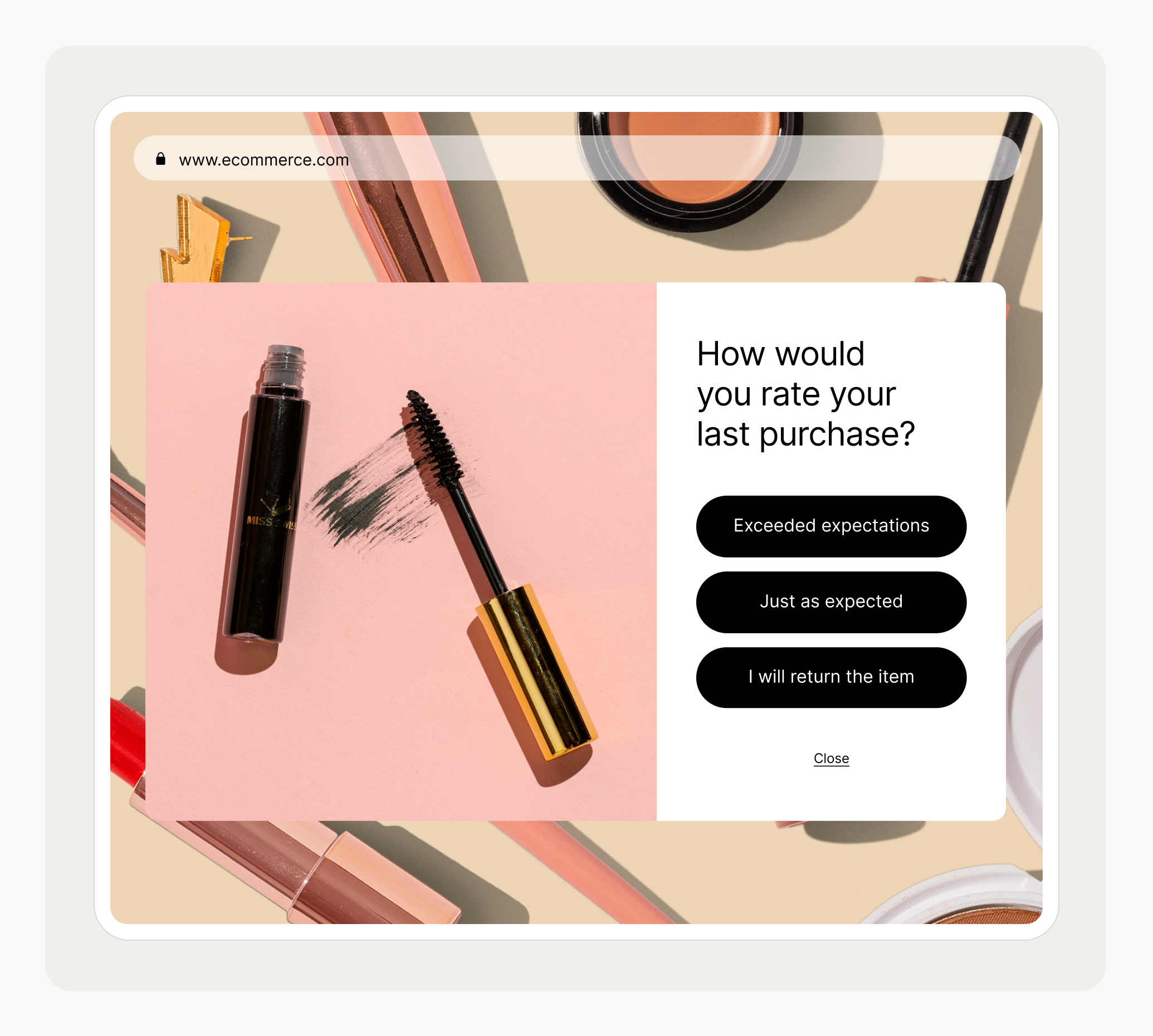 Customer satisfaction (CSAT) popup