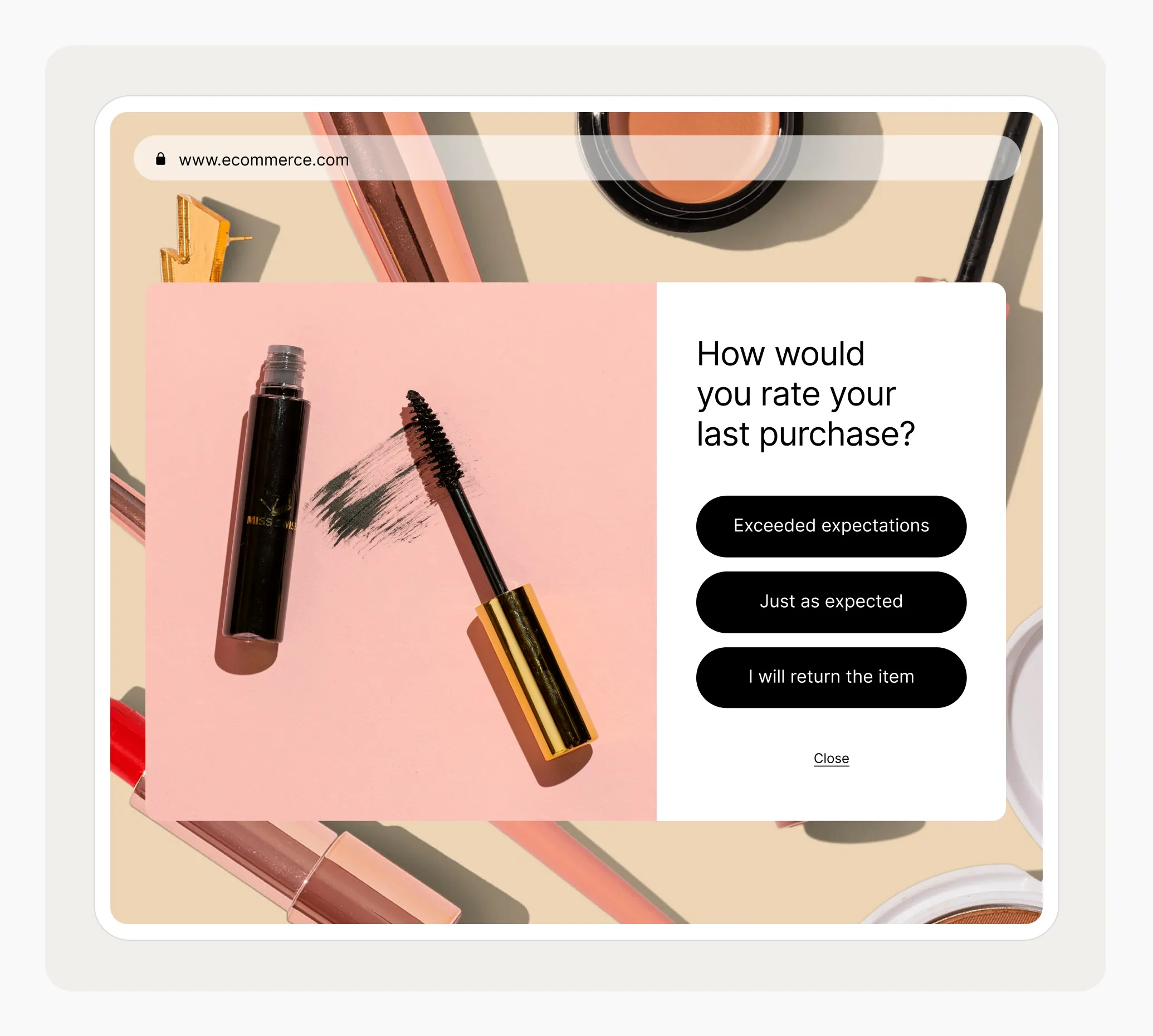Customer satisfaction (CSAT) popup