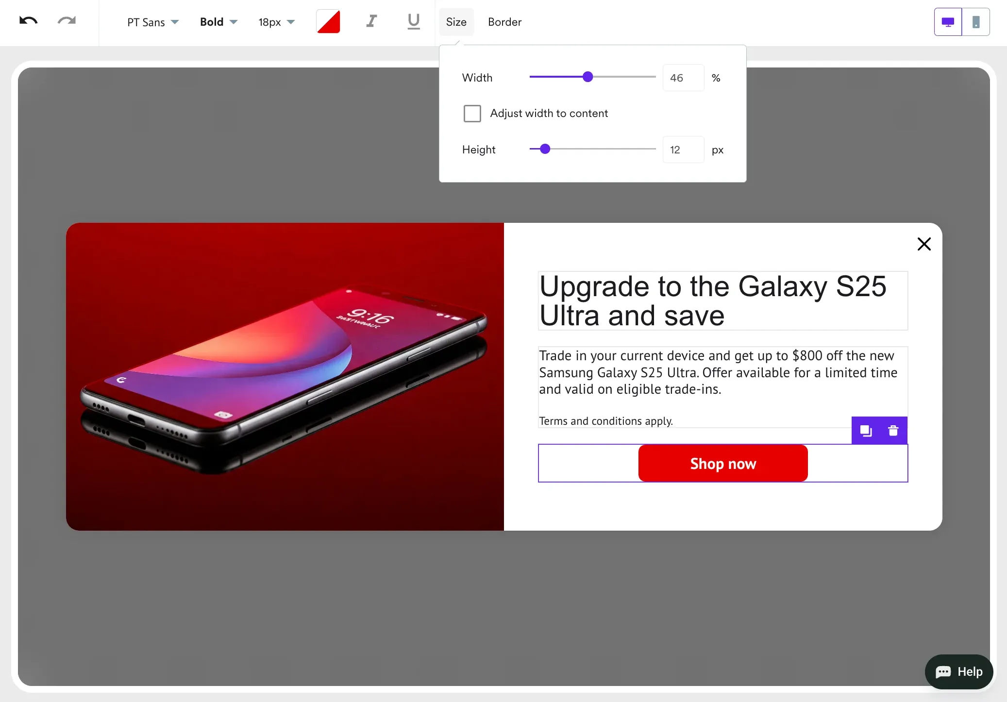 creating iphone trade in campaign