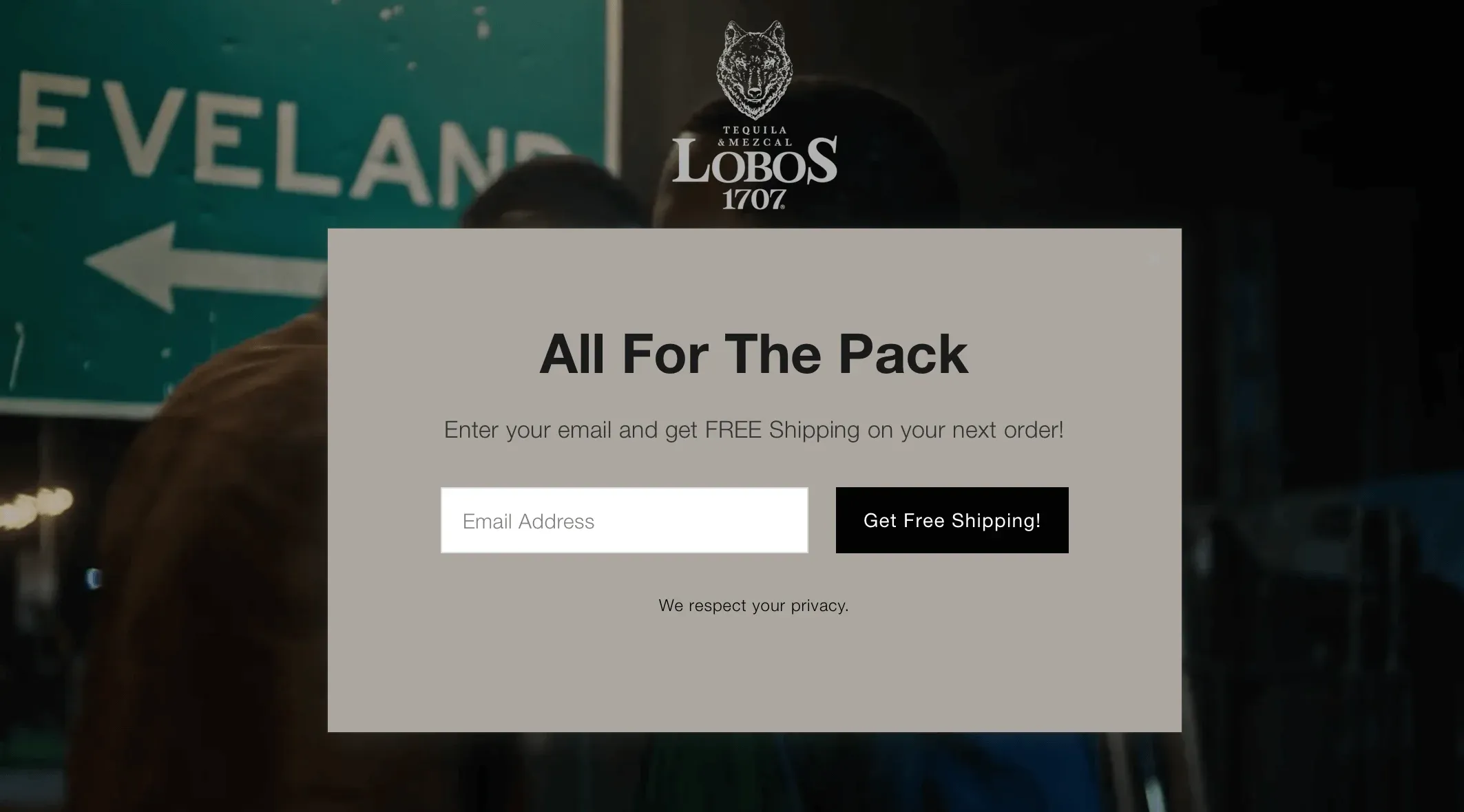 free shipping popup