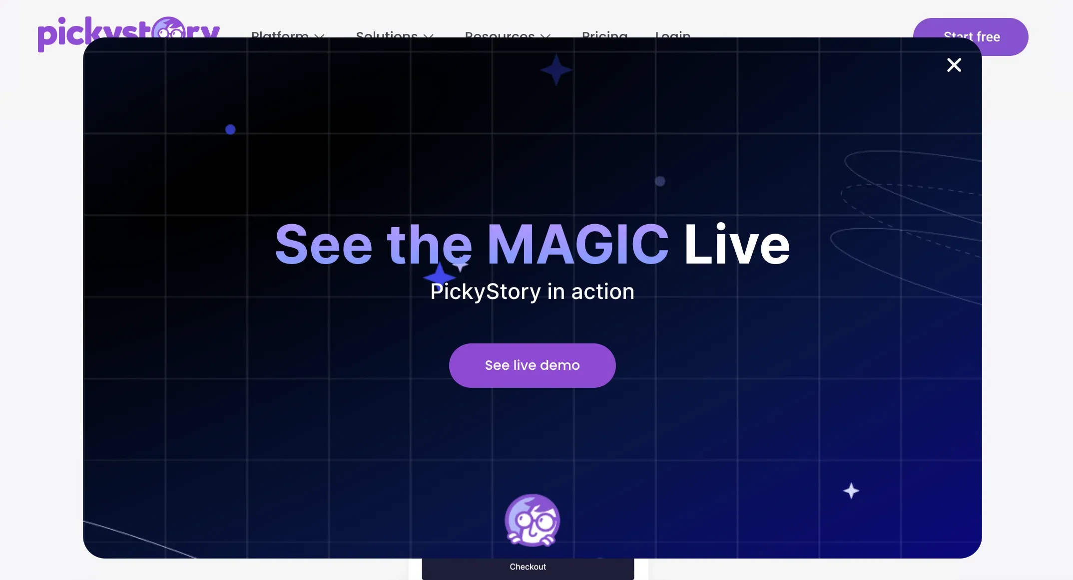 b2b popup for driving traffic to landing pages