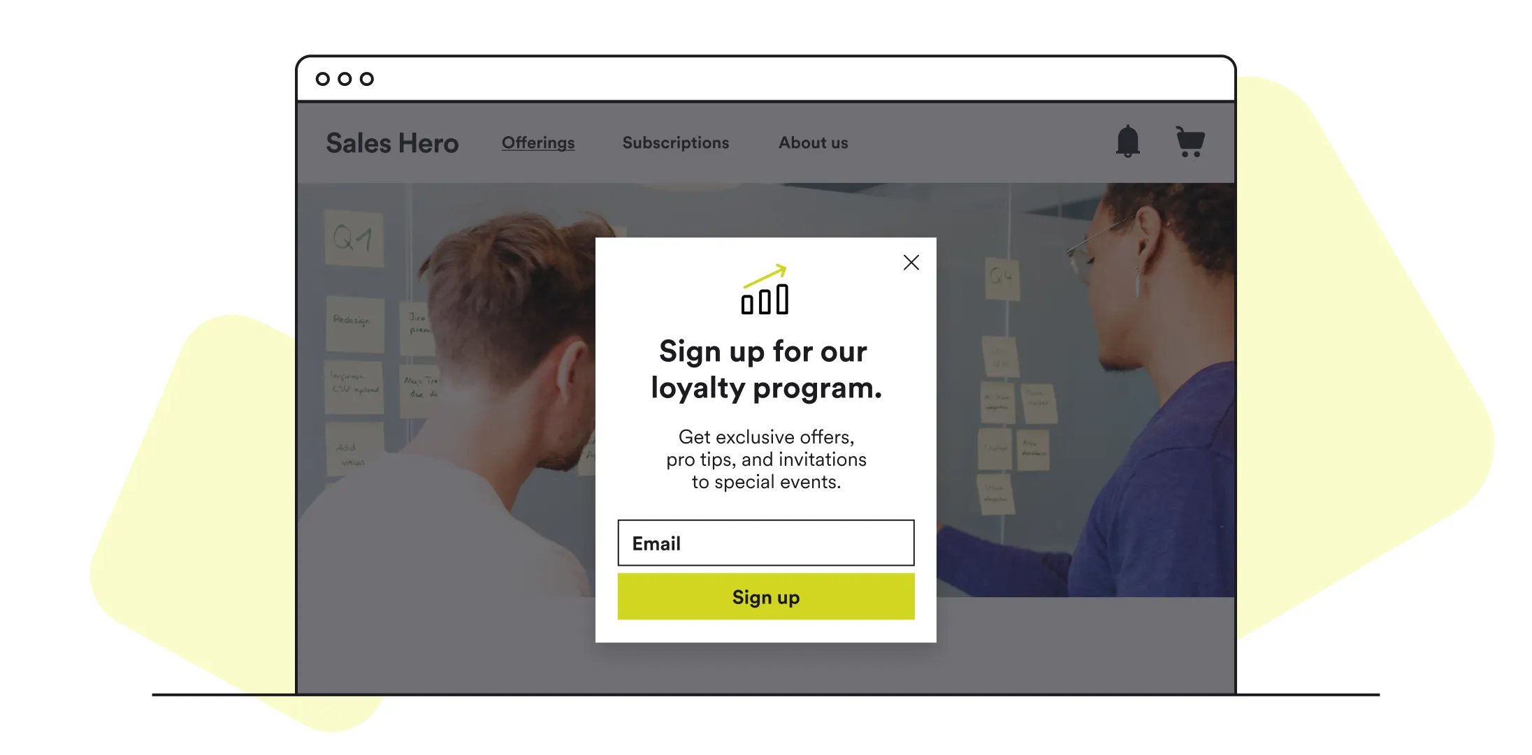 Lightbox popup loyalty program