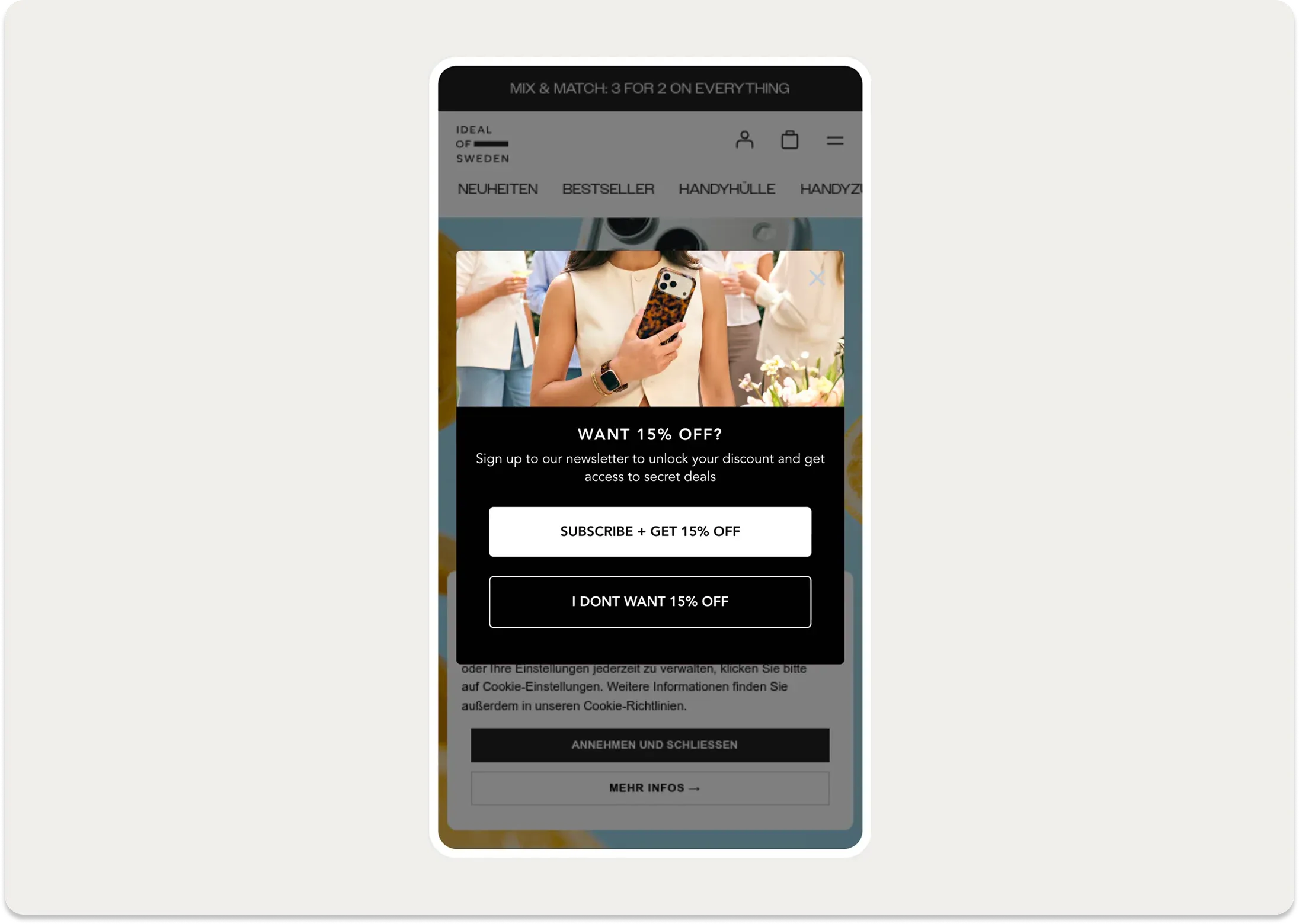 mobile email capture