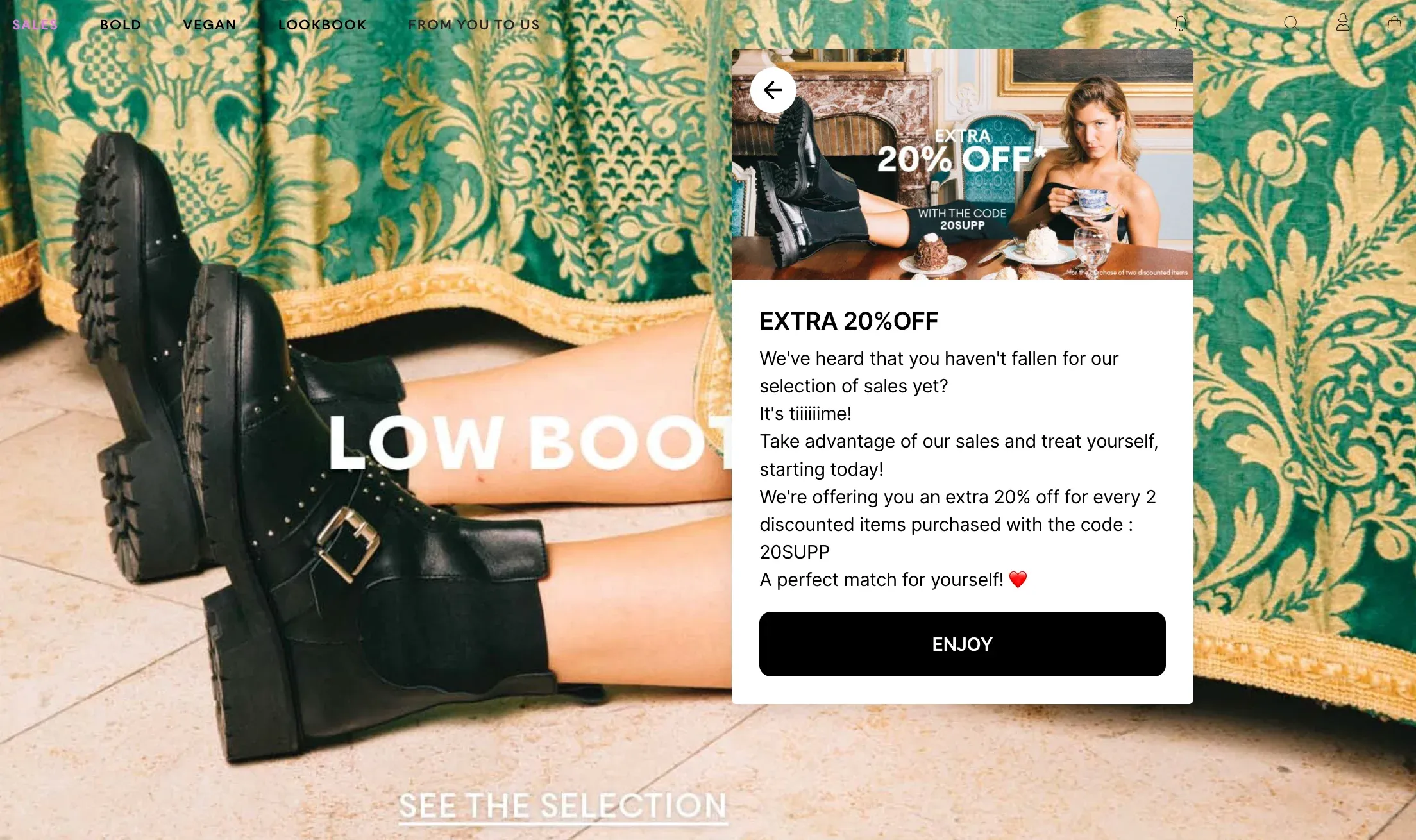 get sales with onsite notifications
