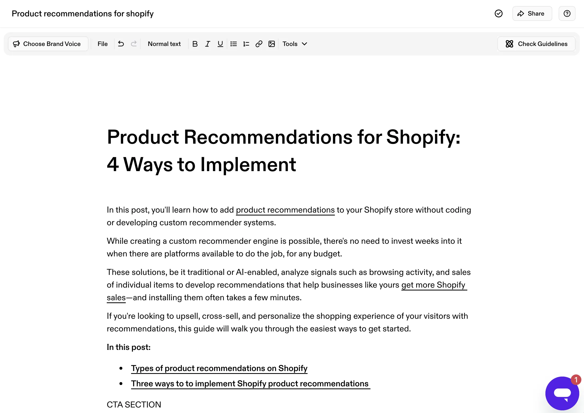Jasper AI marketing copy tool for ecommerce