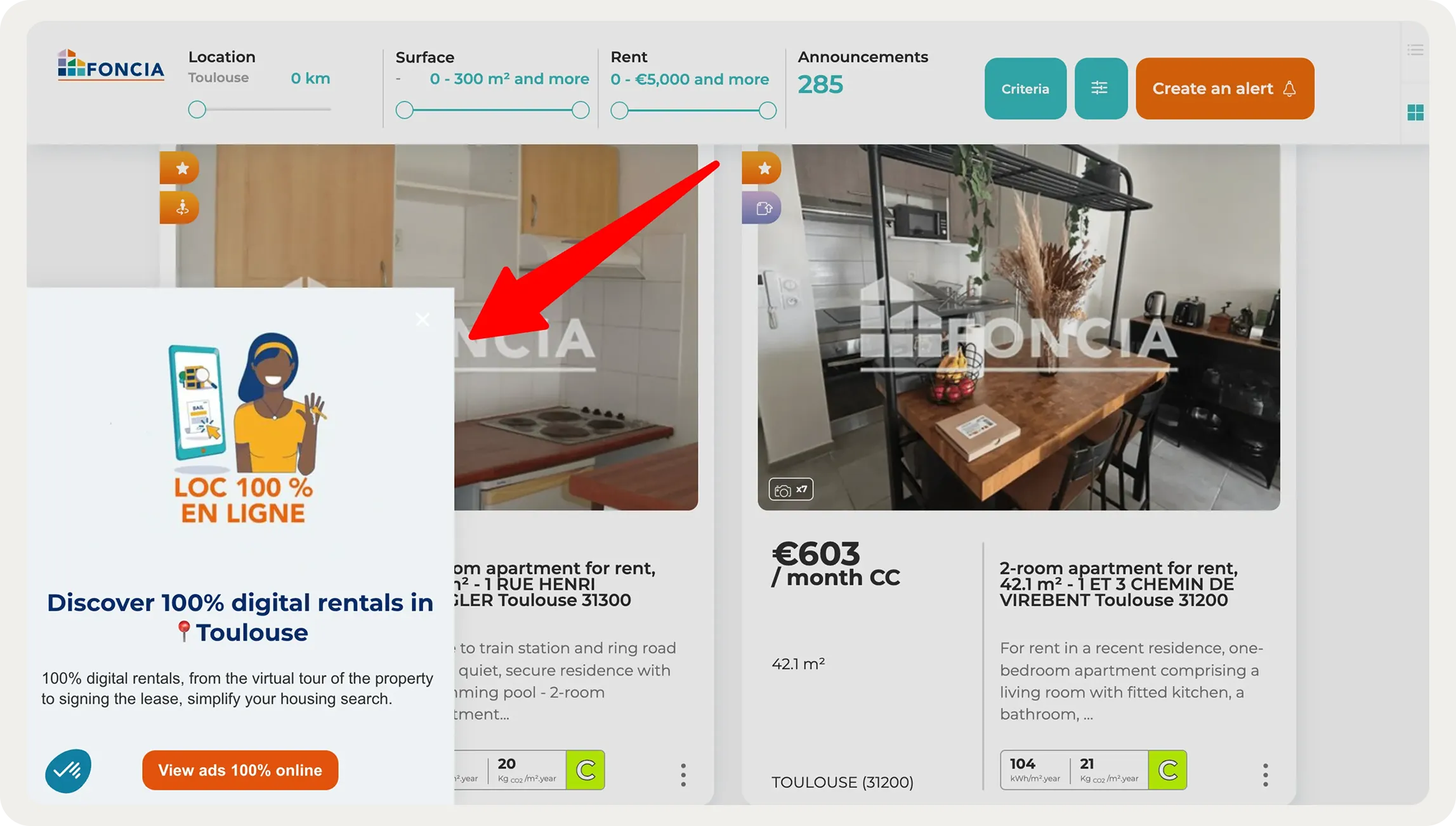 city specific offer in popup