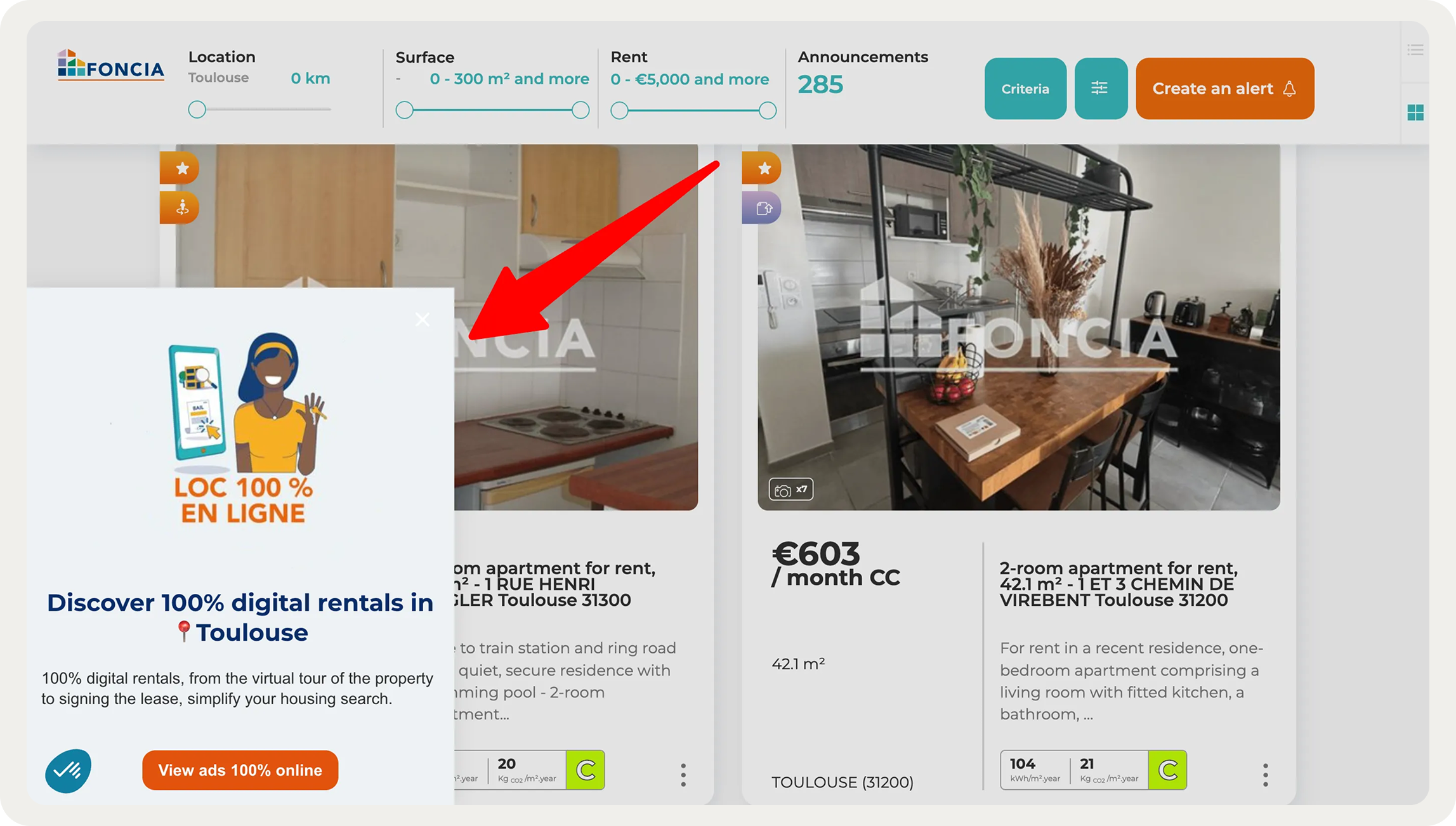 city specific offer in popup