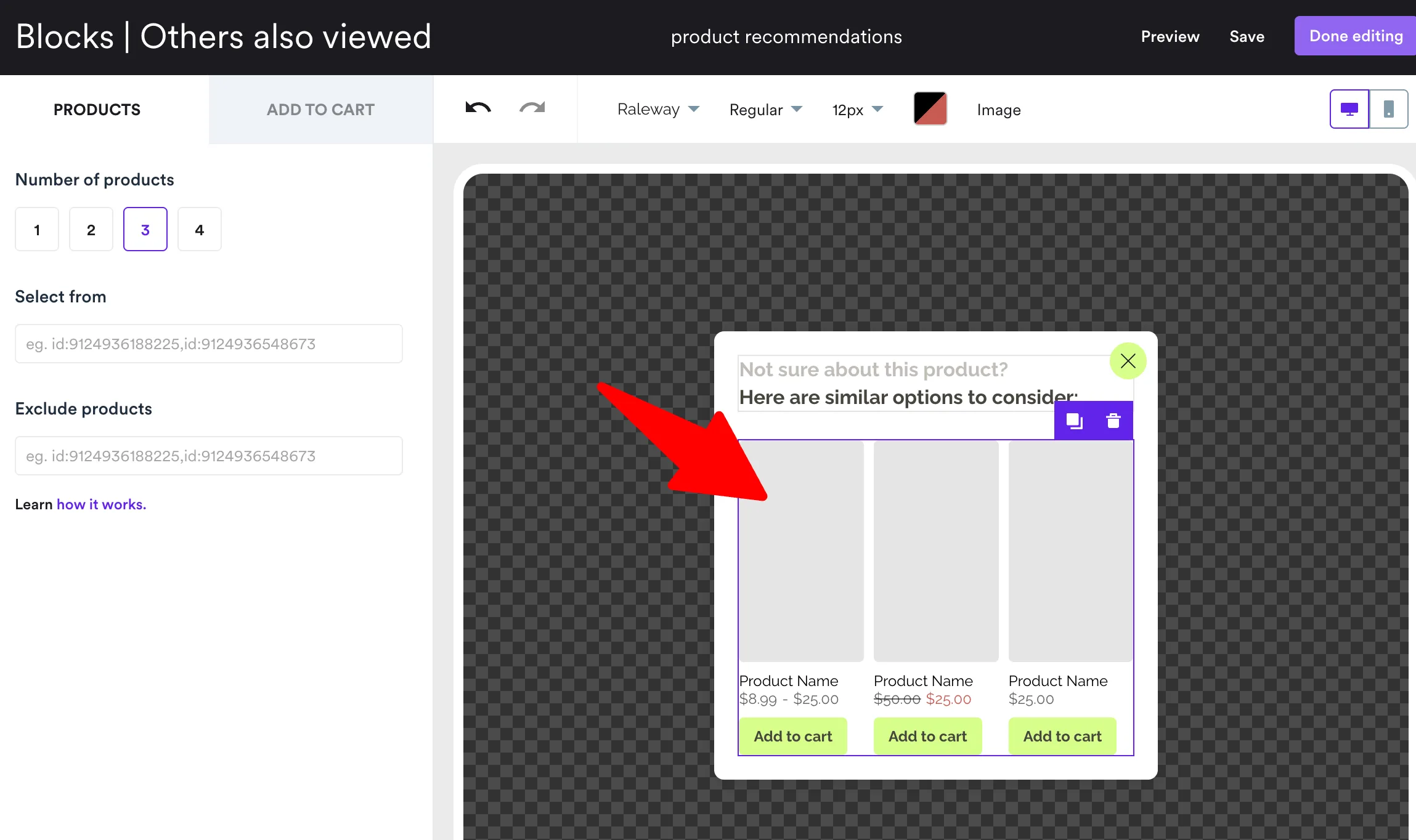 customize ecommerce product recommendations campaign