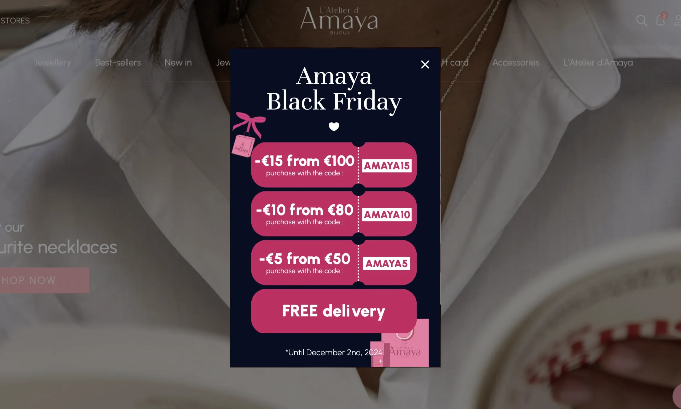 black friday popup
