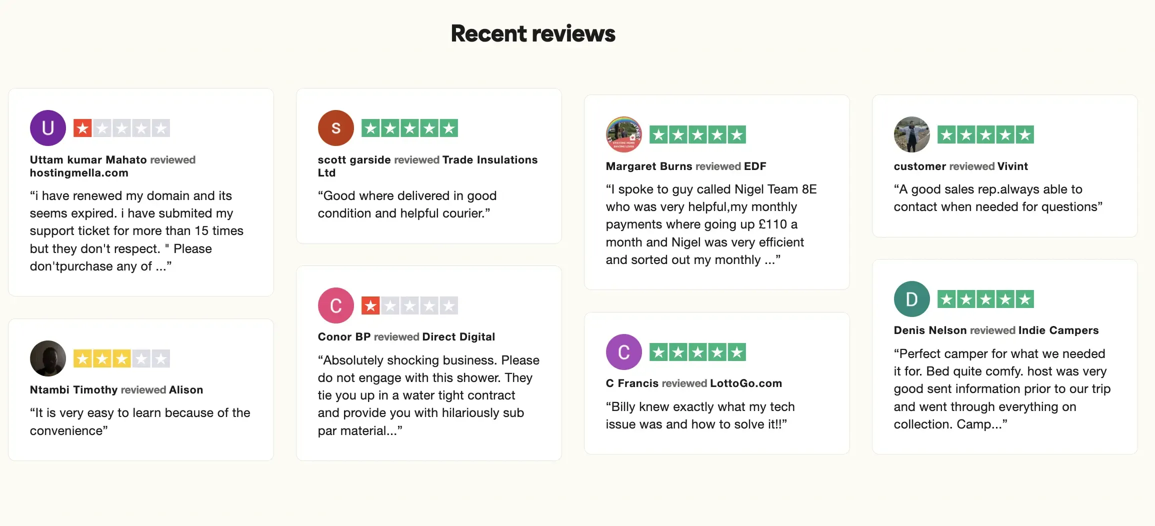 trustpilot reviews