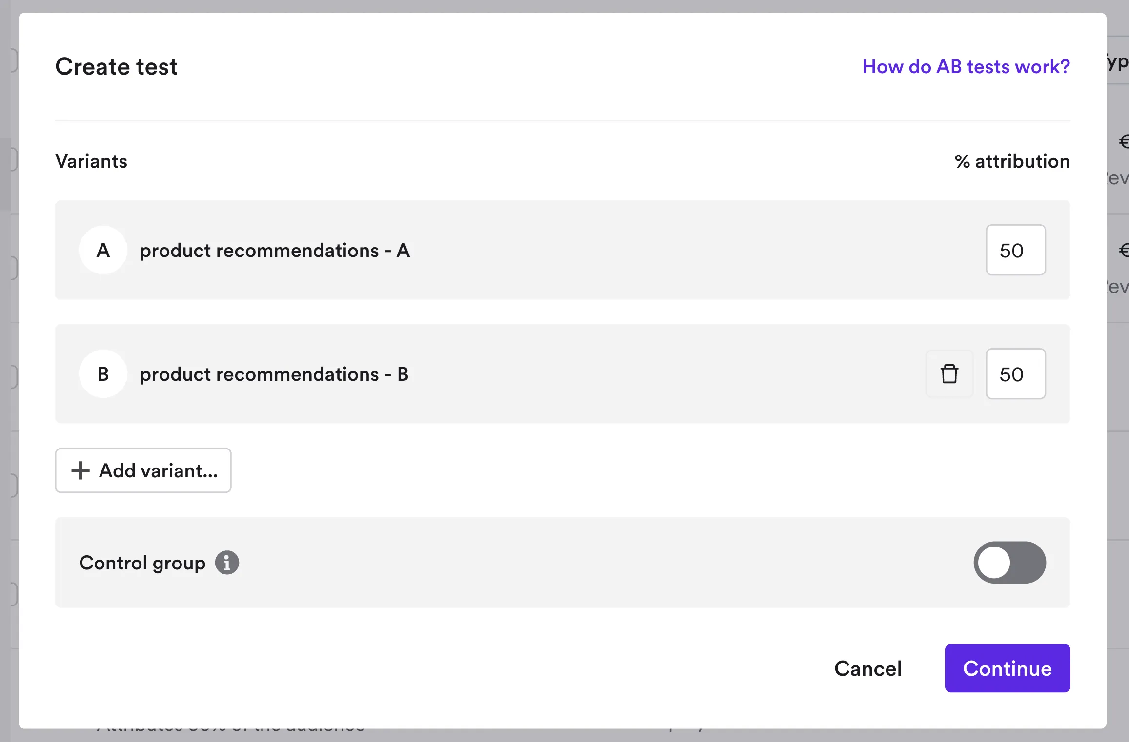 creating abn test