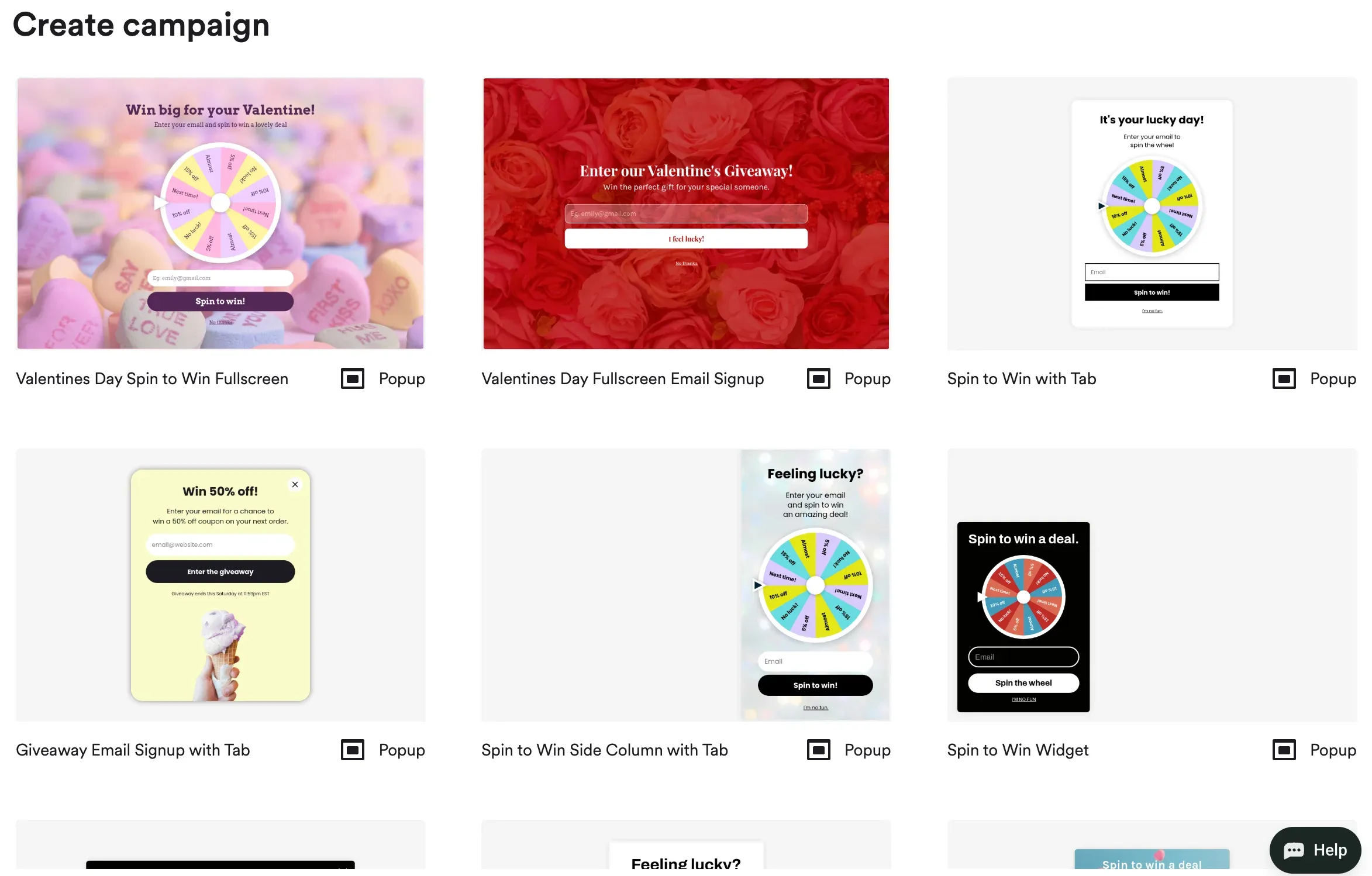 gamified templates in wisepops