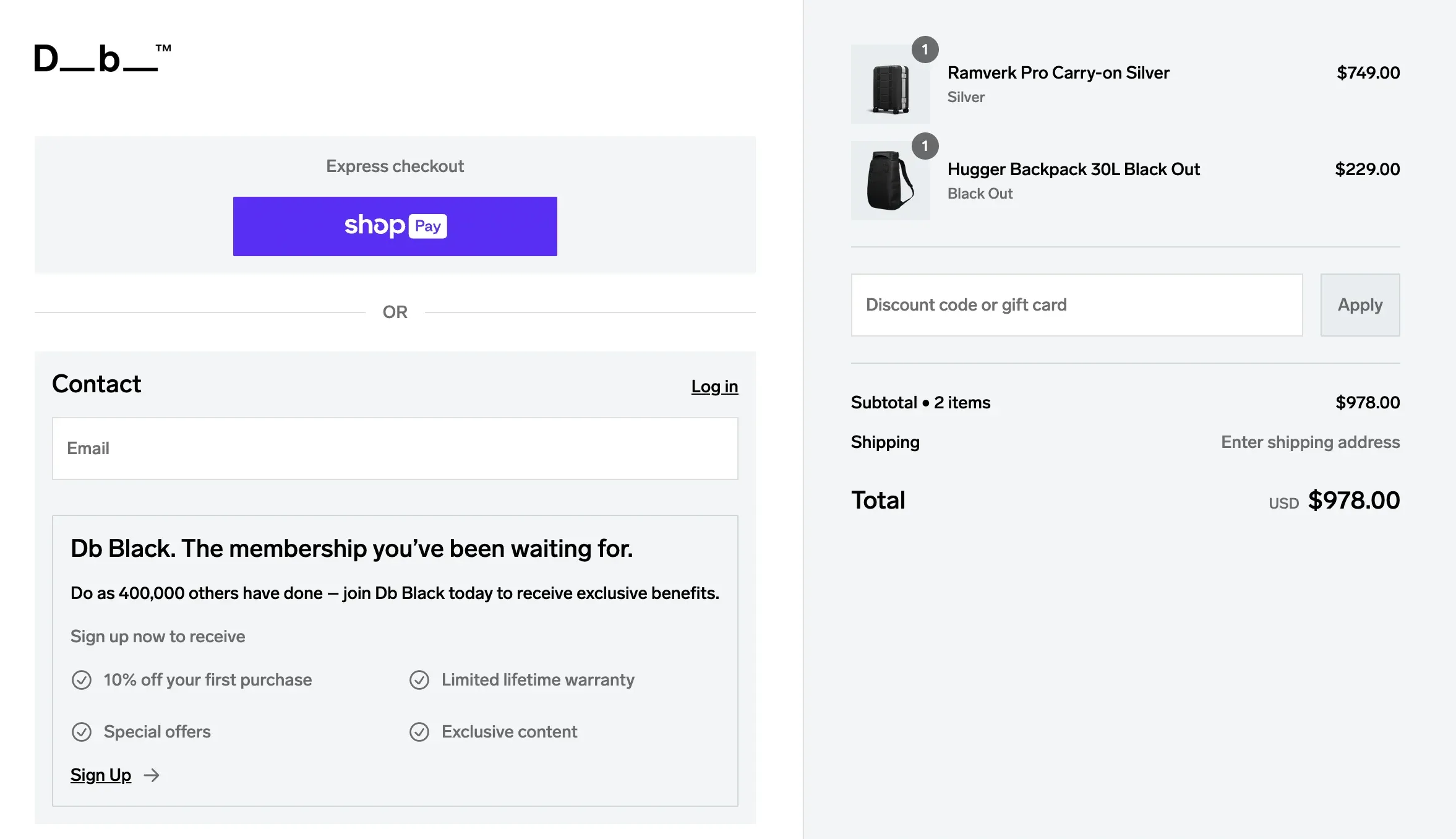 checkout page example