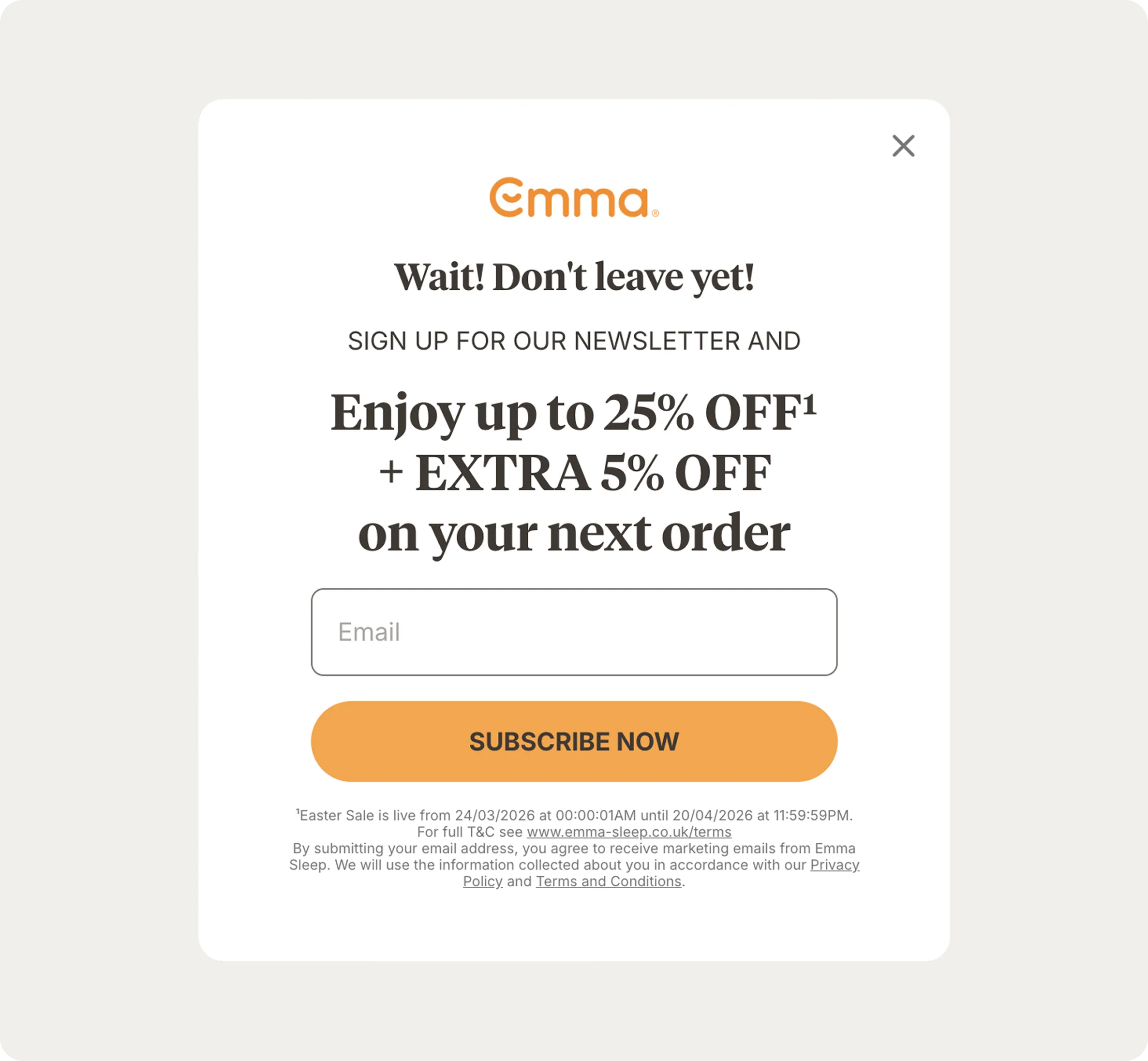 Exit-intent popup examples for ecommerce lead generation