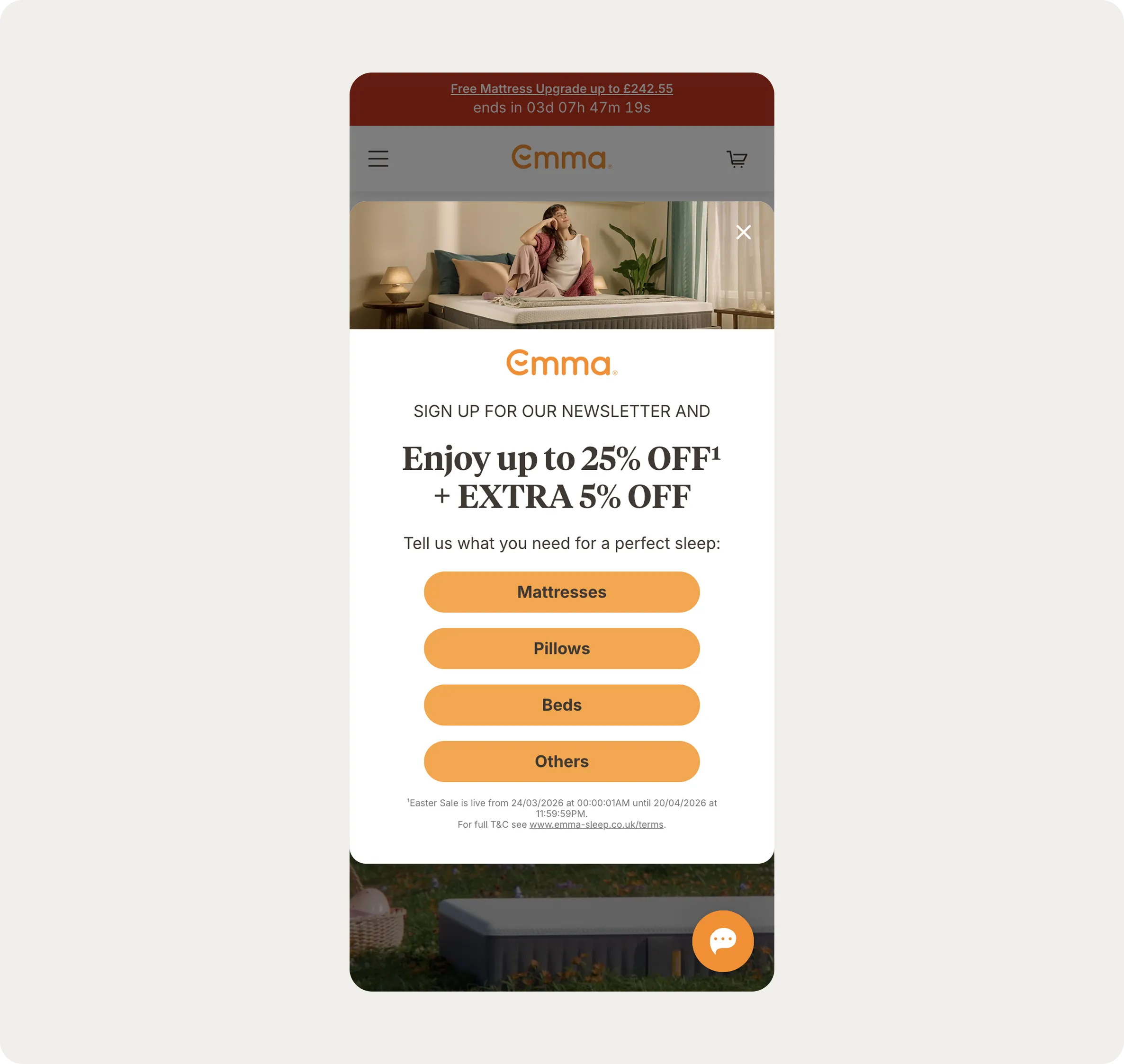 mobile quiz popup