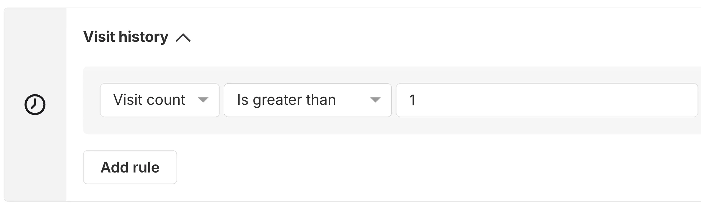 targeting by visit history
