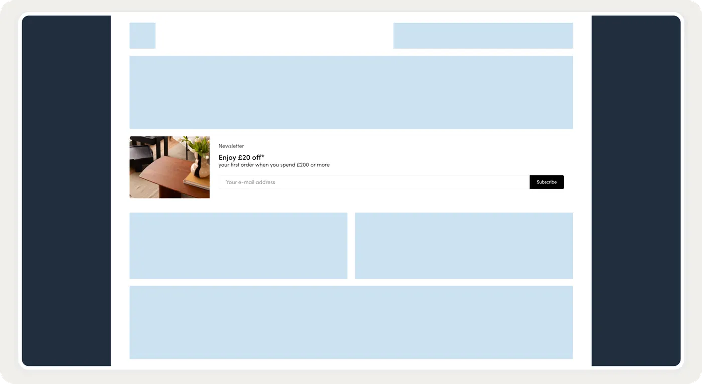 A Wisepops embed placed inside a page