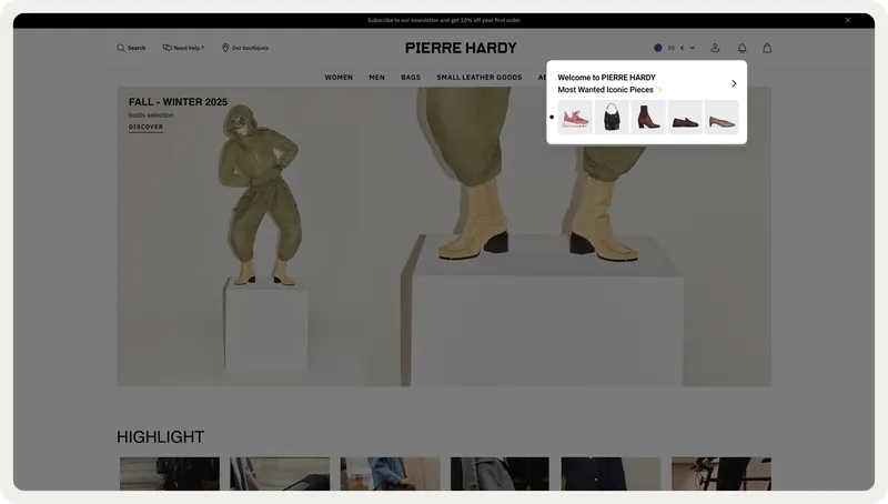 Best-seller product recommendations in the onsite feed