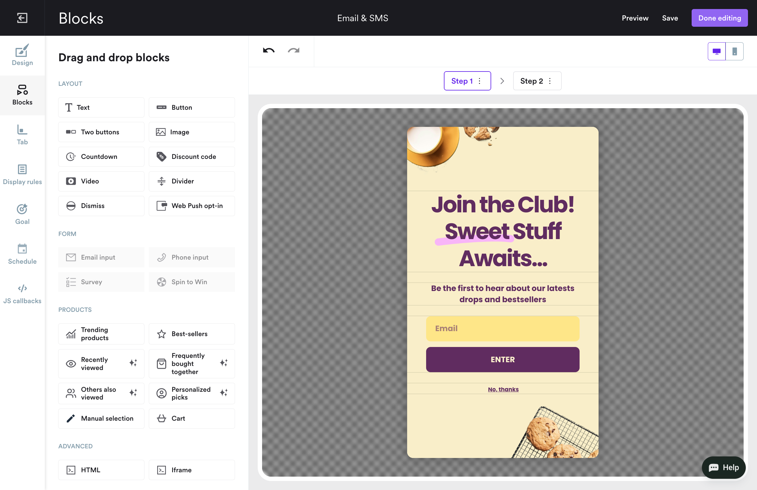 lead capture customization