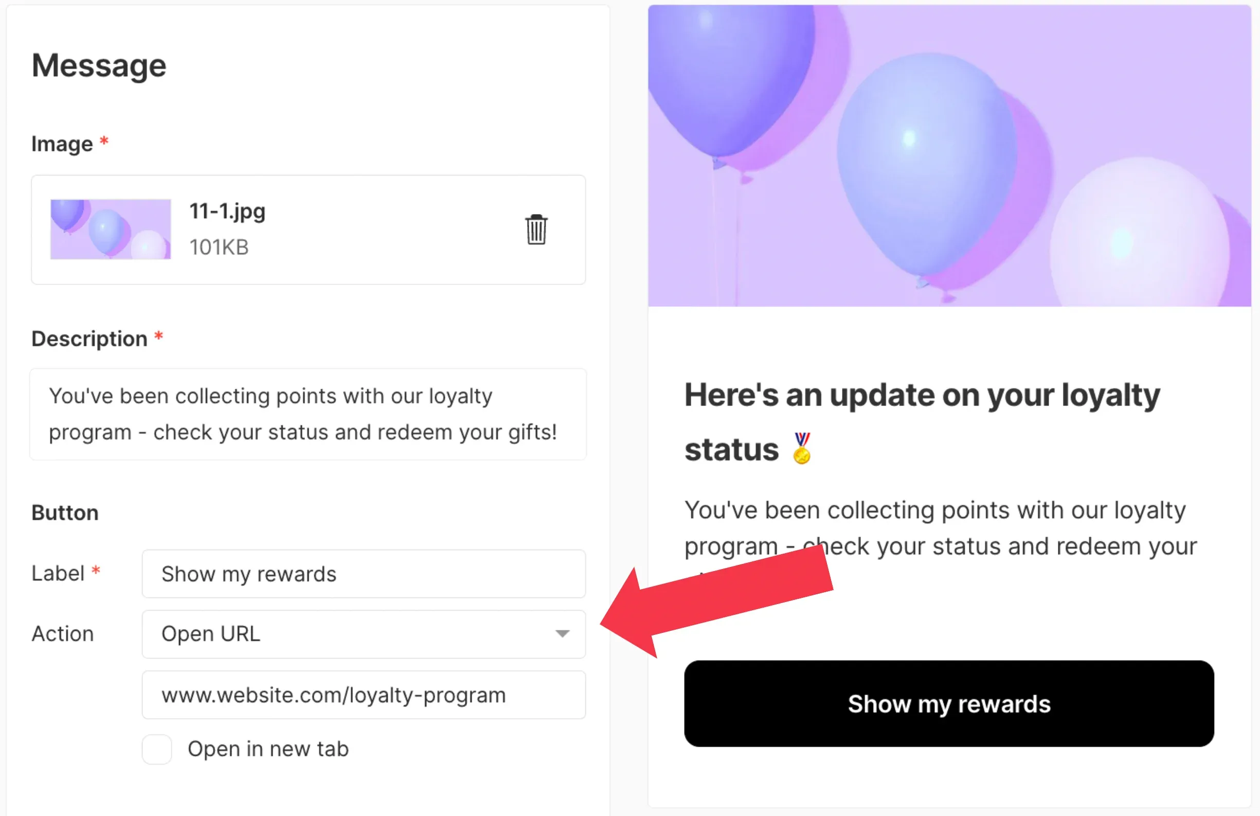 how to create onsite notifications campaign
