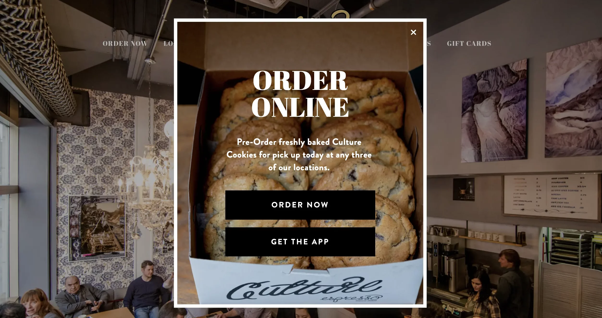 popup with two buttons design example