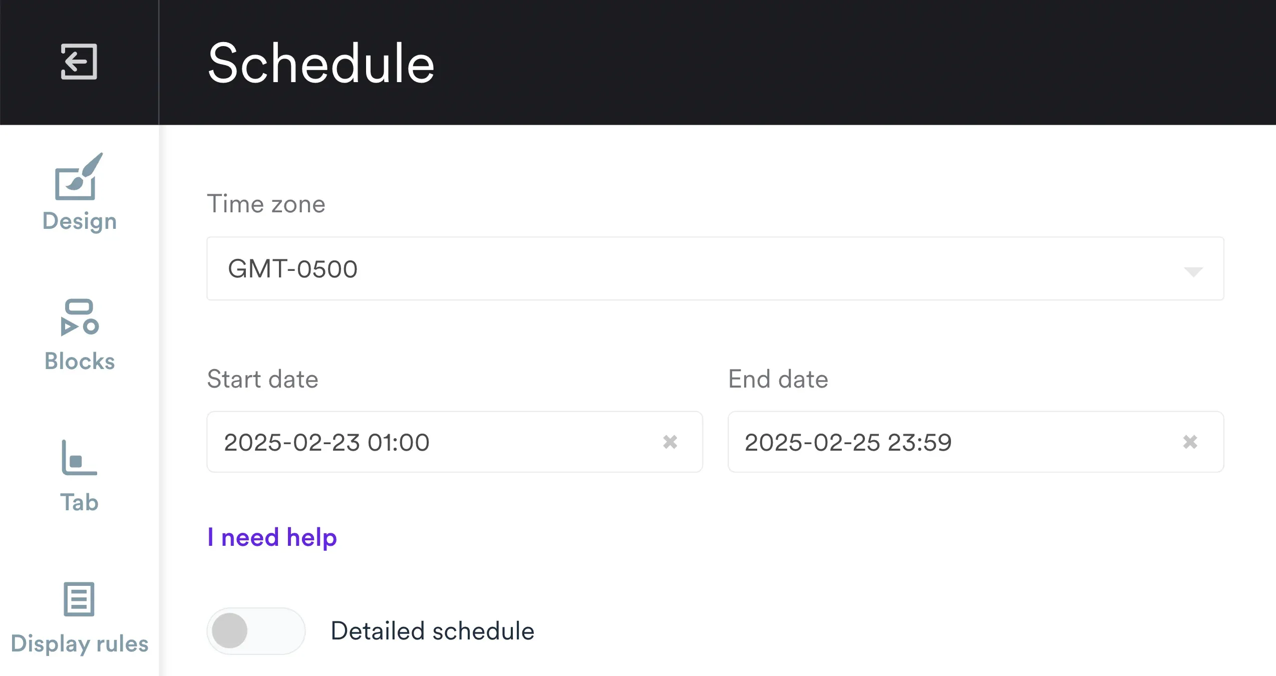adding start and end date