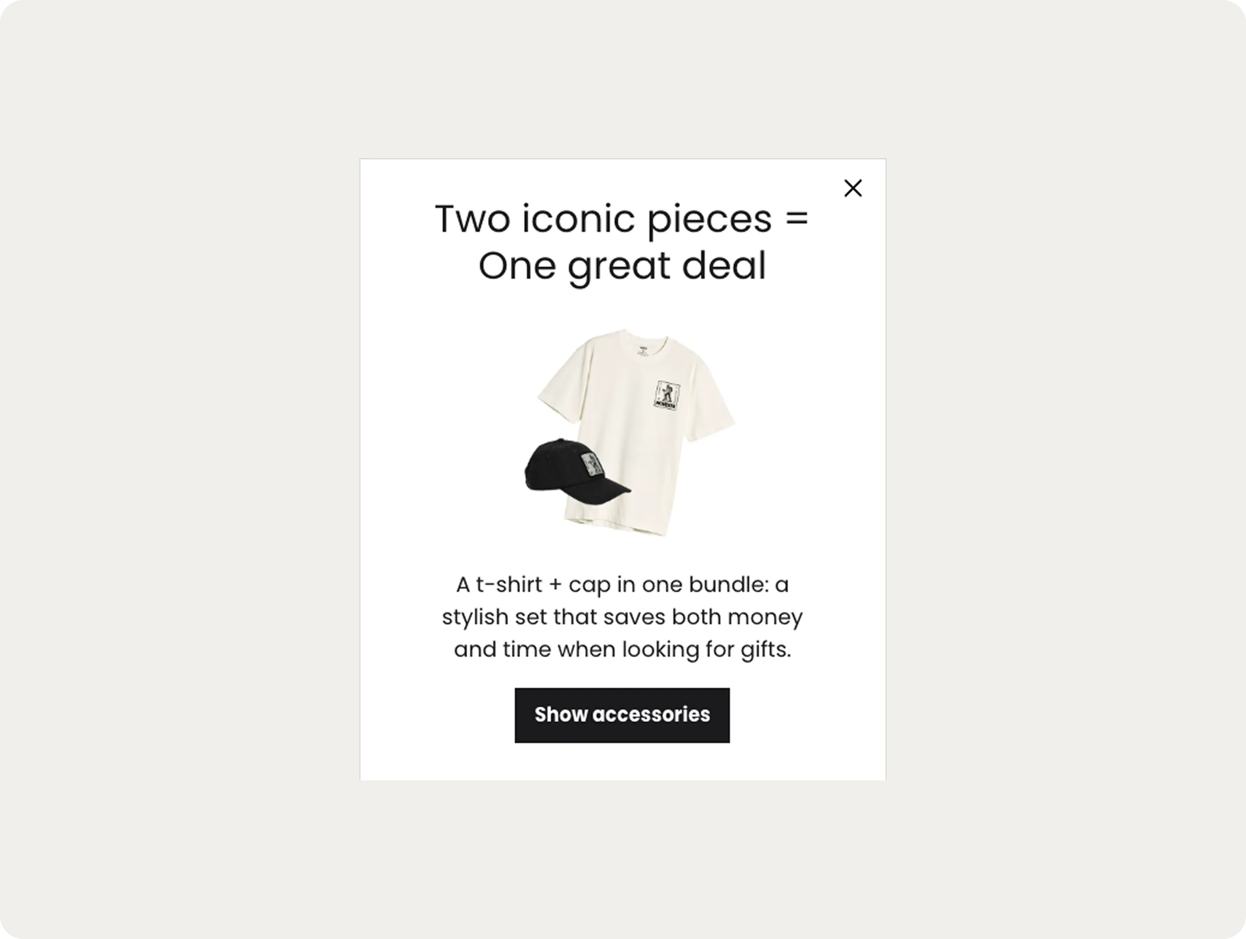 upsell popup novesta