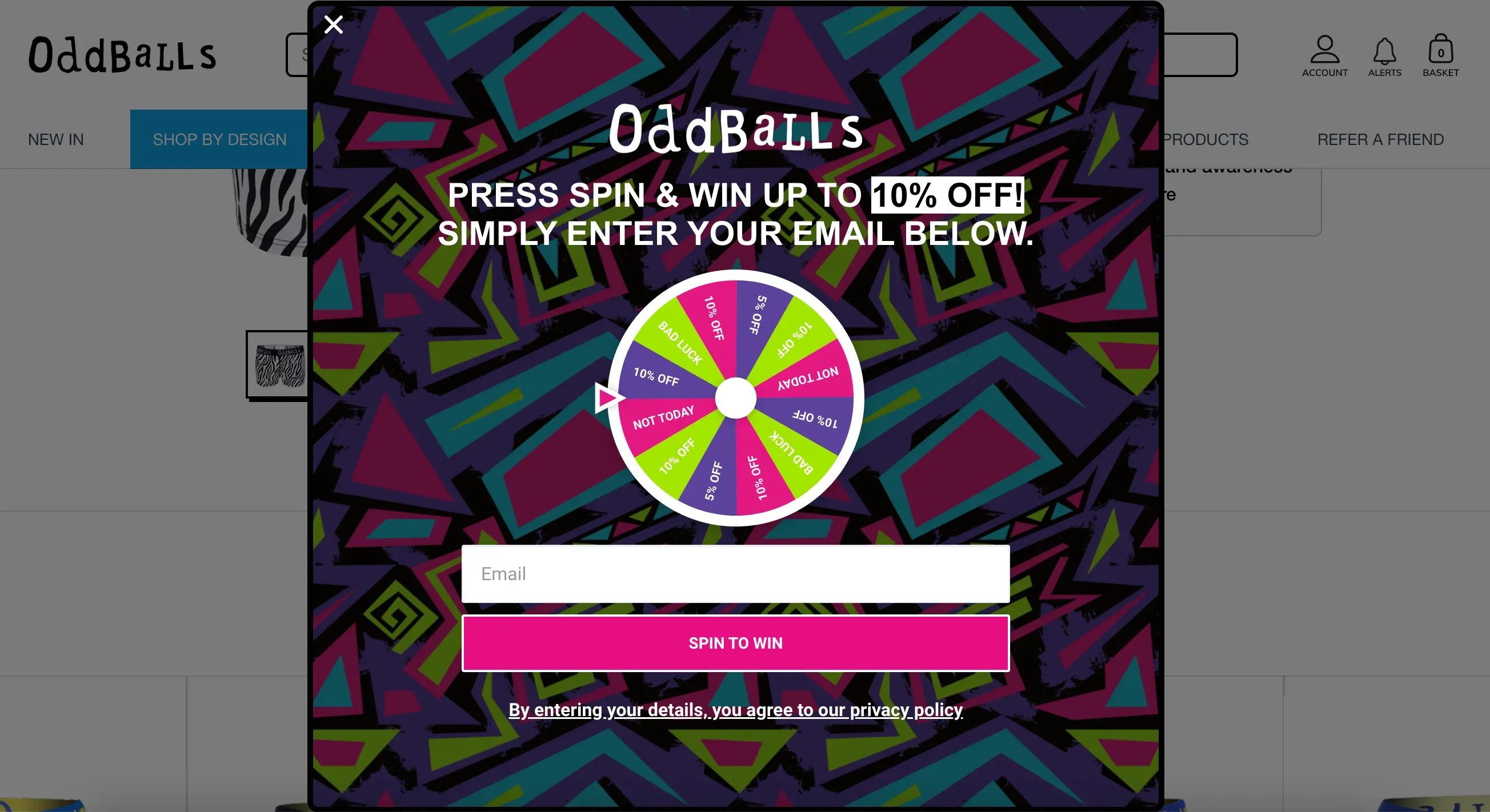 popup form spin to win wheel